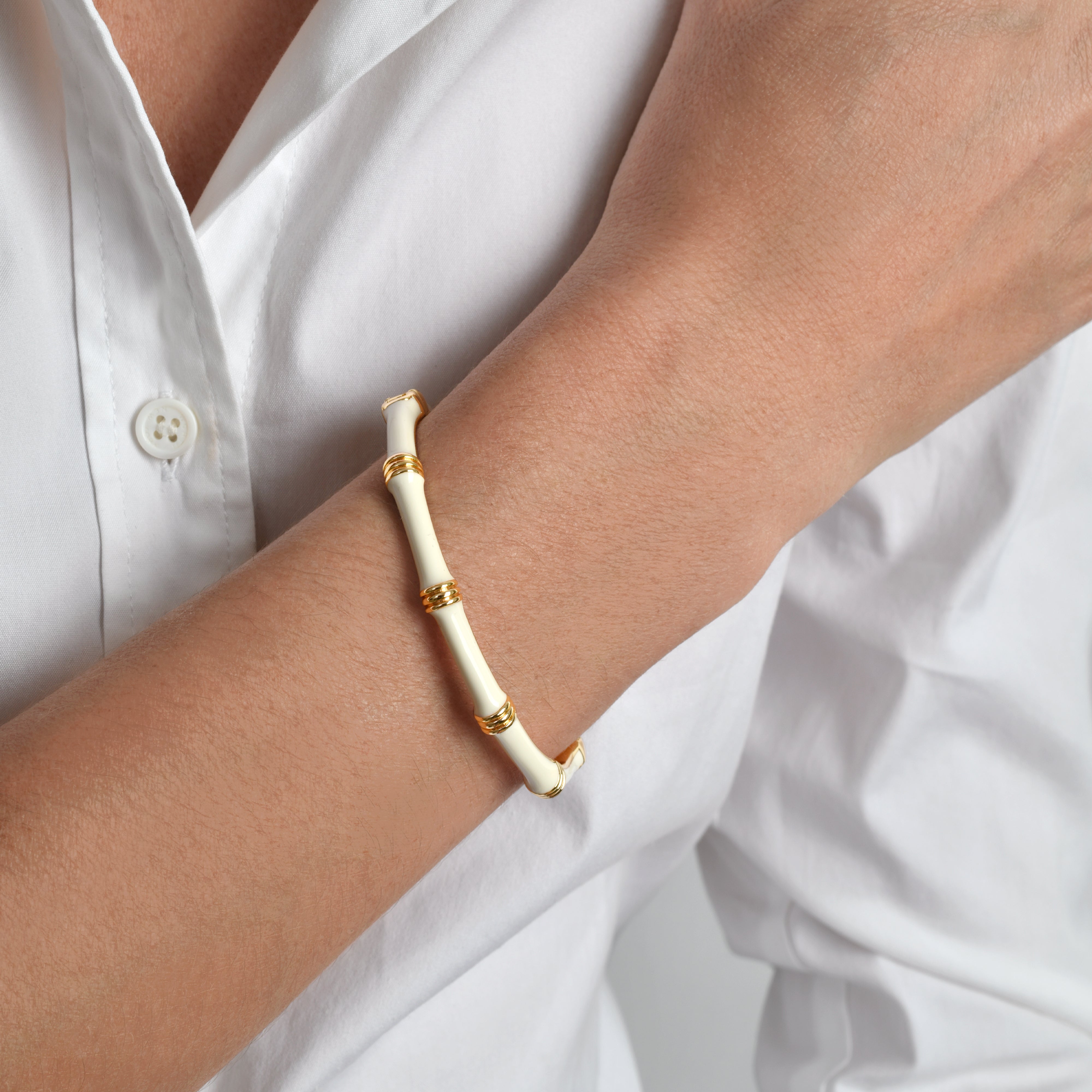 Kolorowa Bransoletka Bangle Bamboo Emalia | Vivagem