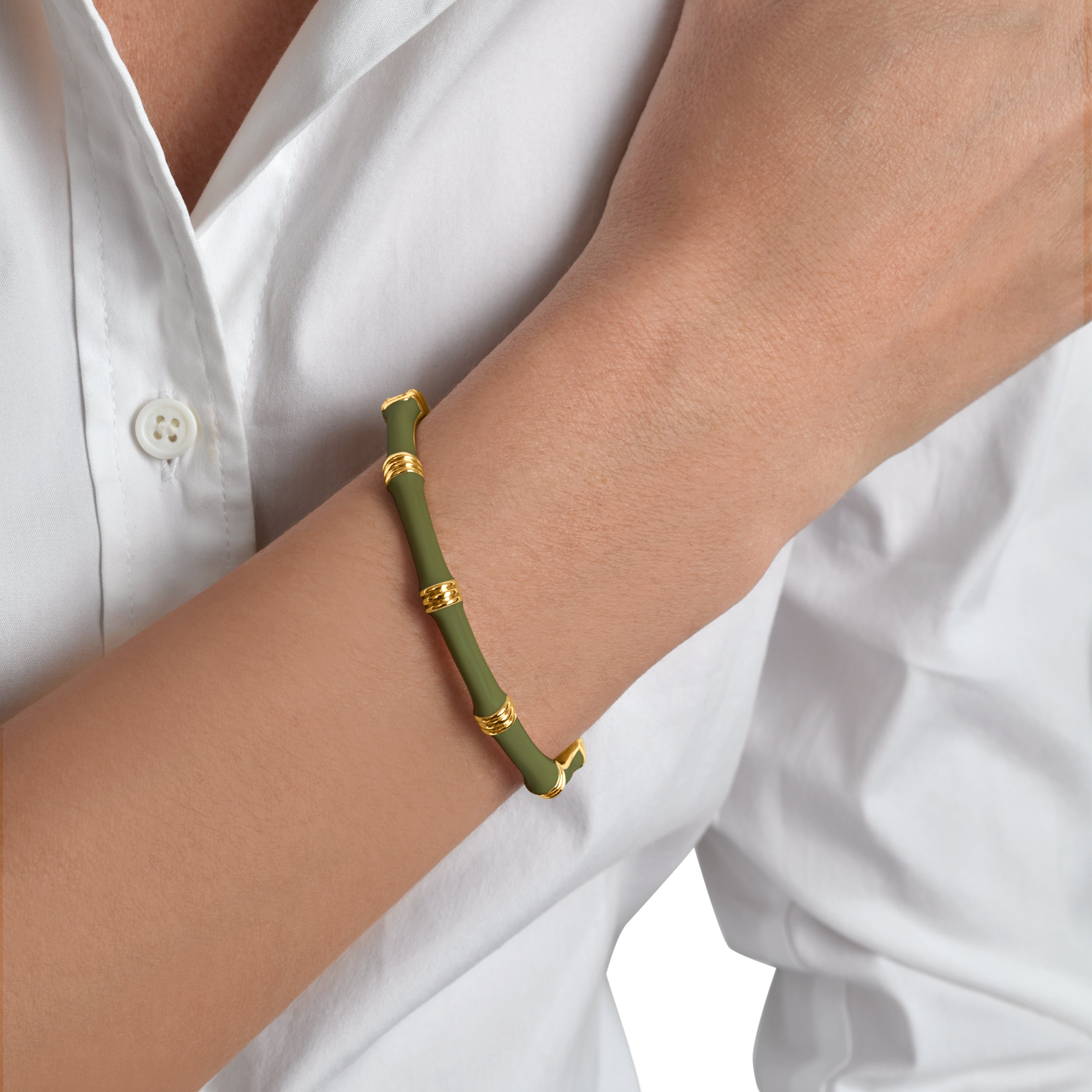 Kolorowa Bransoletka Bangle Bamboo Emalia | Vivagem