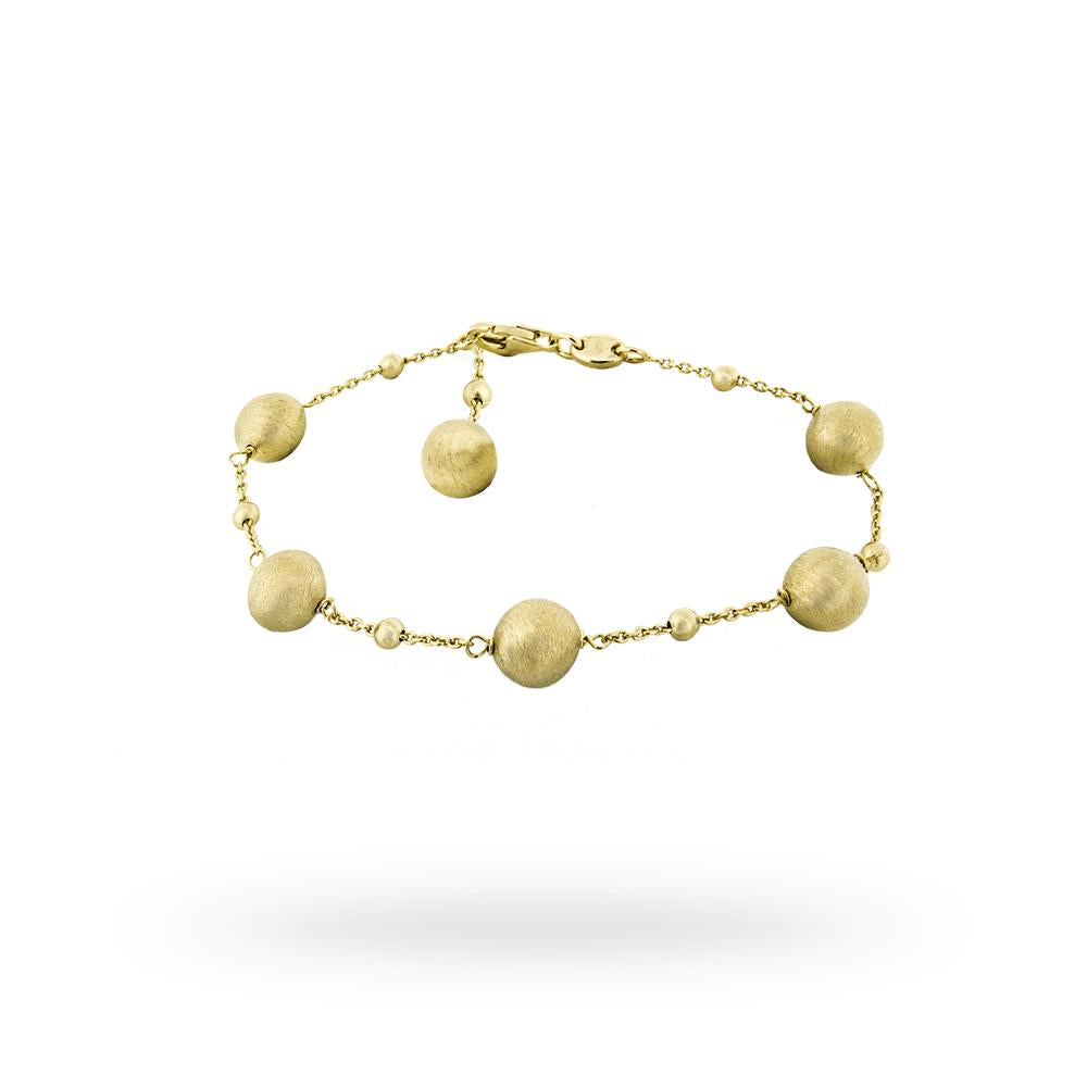 Włoski Rytm na Nadgarstku: Bransoletka od Diva Gioielli (Vivagem Selection, Złoto 23.5k, Kule Scratched)