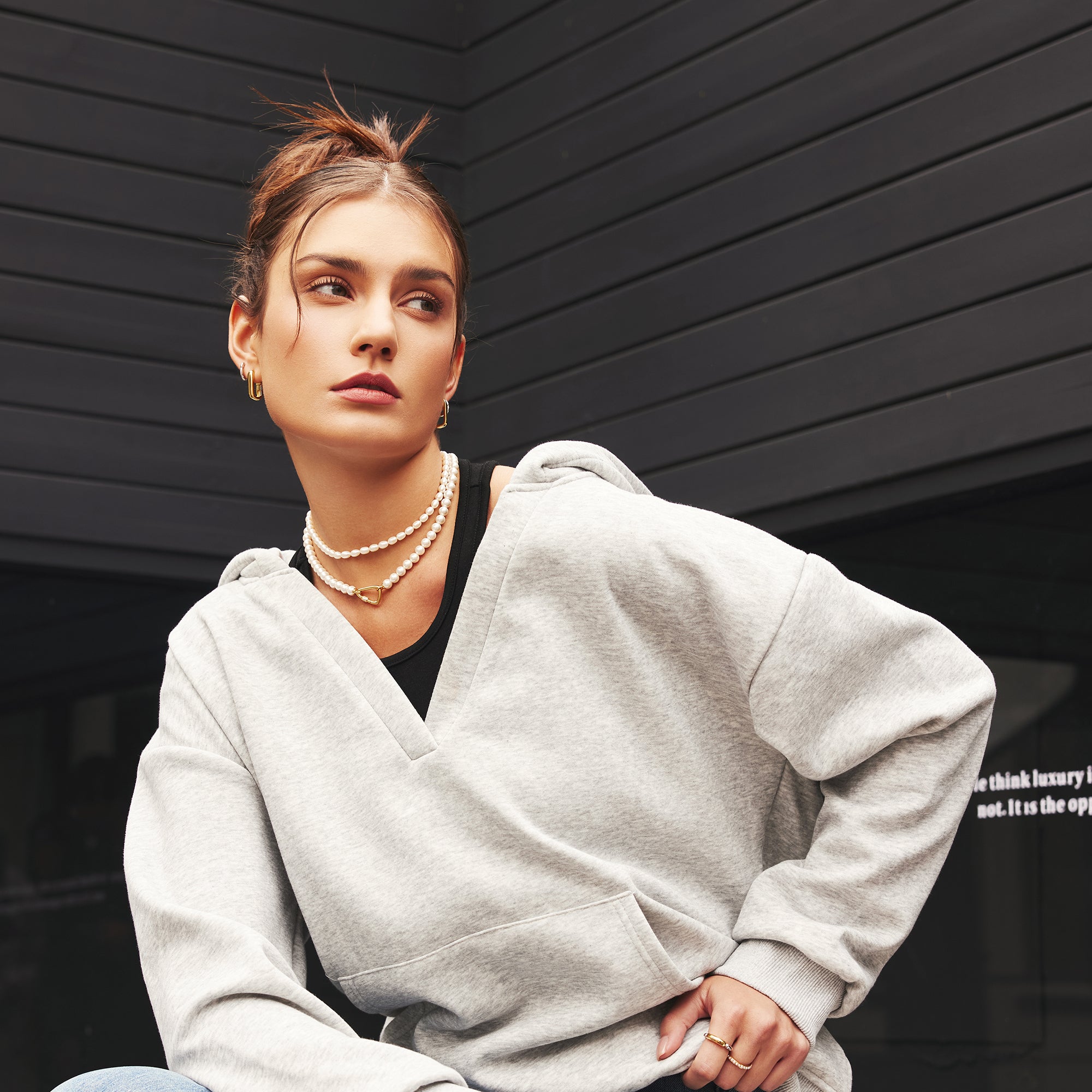 Złoty Naszyjnik z Pereł Ania Haie Zapięcie Karabinek | Vivagem