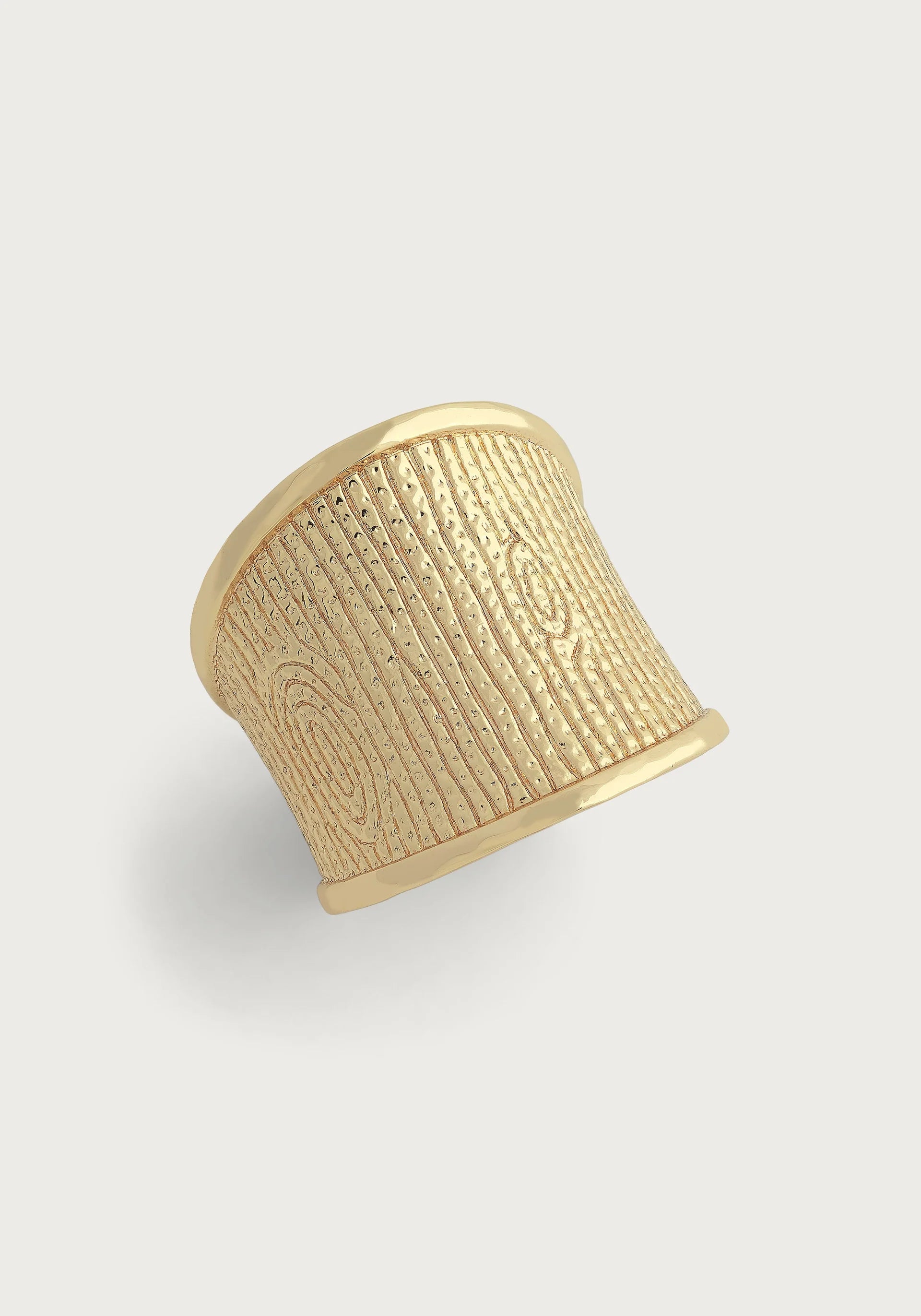 Szeroki Pierścionek Kora Drzewa