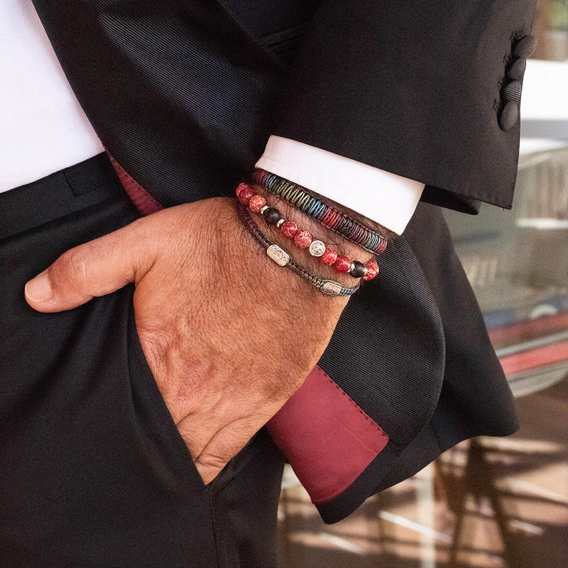 Męska Bransoleta Sznurkowa Zeades Monte Carlo Anoki | Gradient Indian Summer | Vivagem