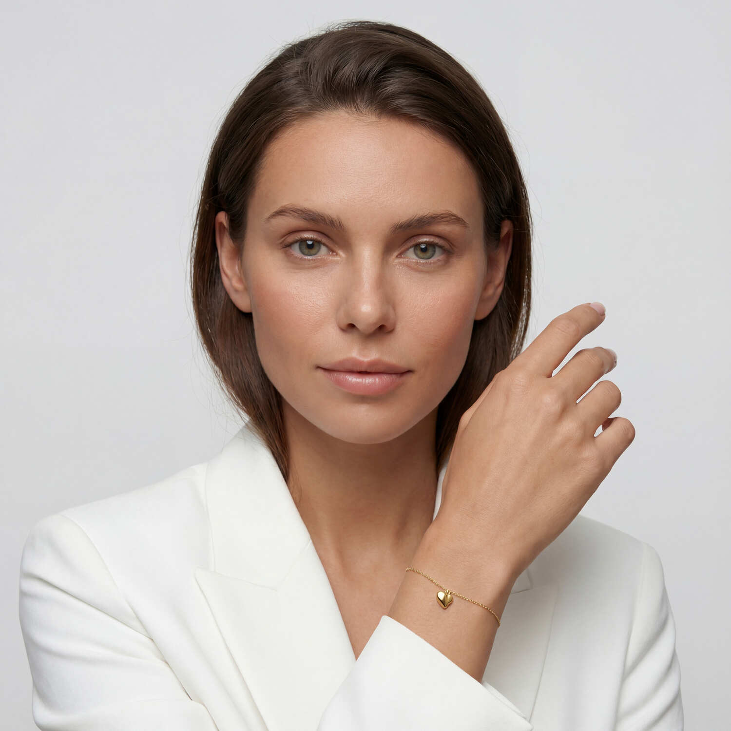 Złota Bransoletka Serce Talizman | Srebro 925 Pozłacane | Vivagem