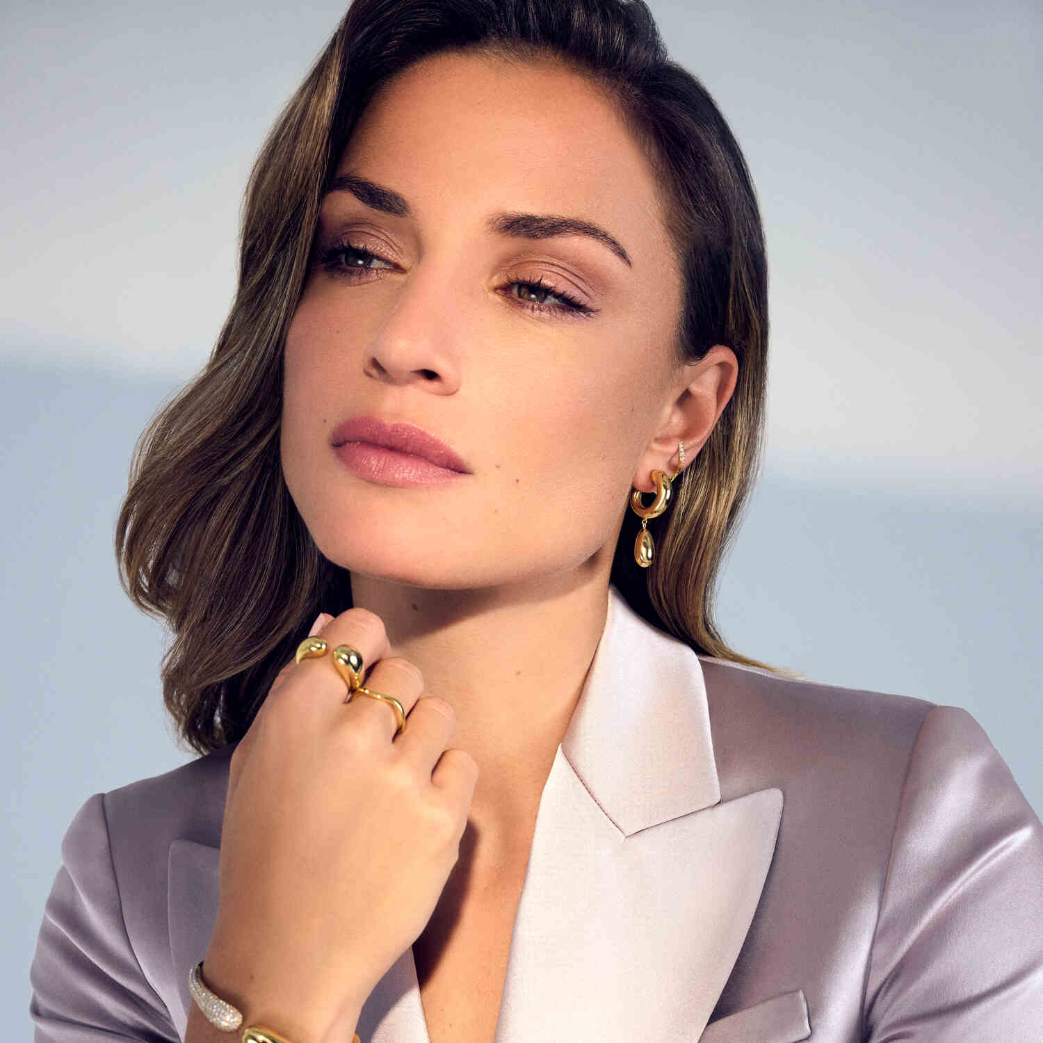 Pozłacana Bransoletka Bangle Goccia, Vivagem Selection