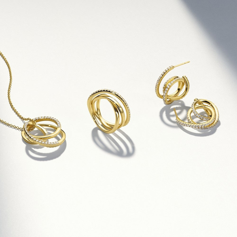 Złociste Spirale Blasku: Pozłacane Kolczyki Spirale Piccolo Sif Jakobs Pavé, Vivagem Selection