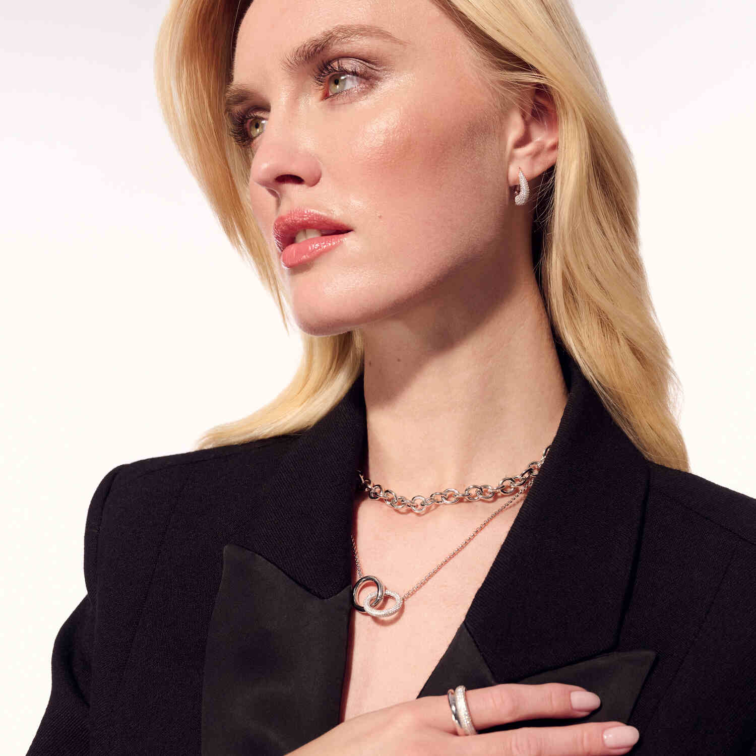 Harmonia Złota i Blasku: Naszyjnik Vivagem Selection - Carrara Due Piccolo od Sif Jakobs (Srebro Pozłacane 18k)