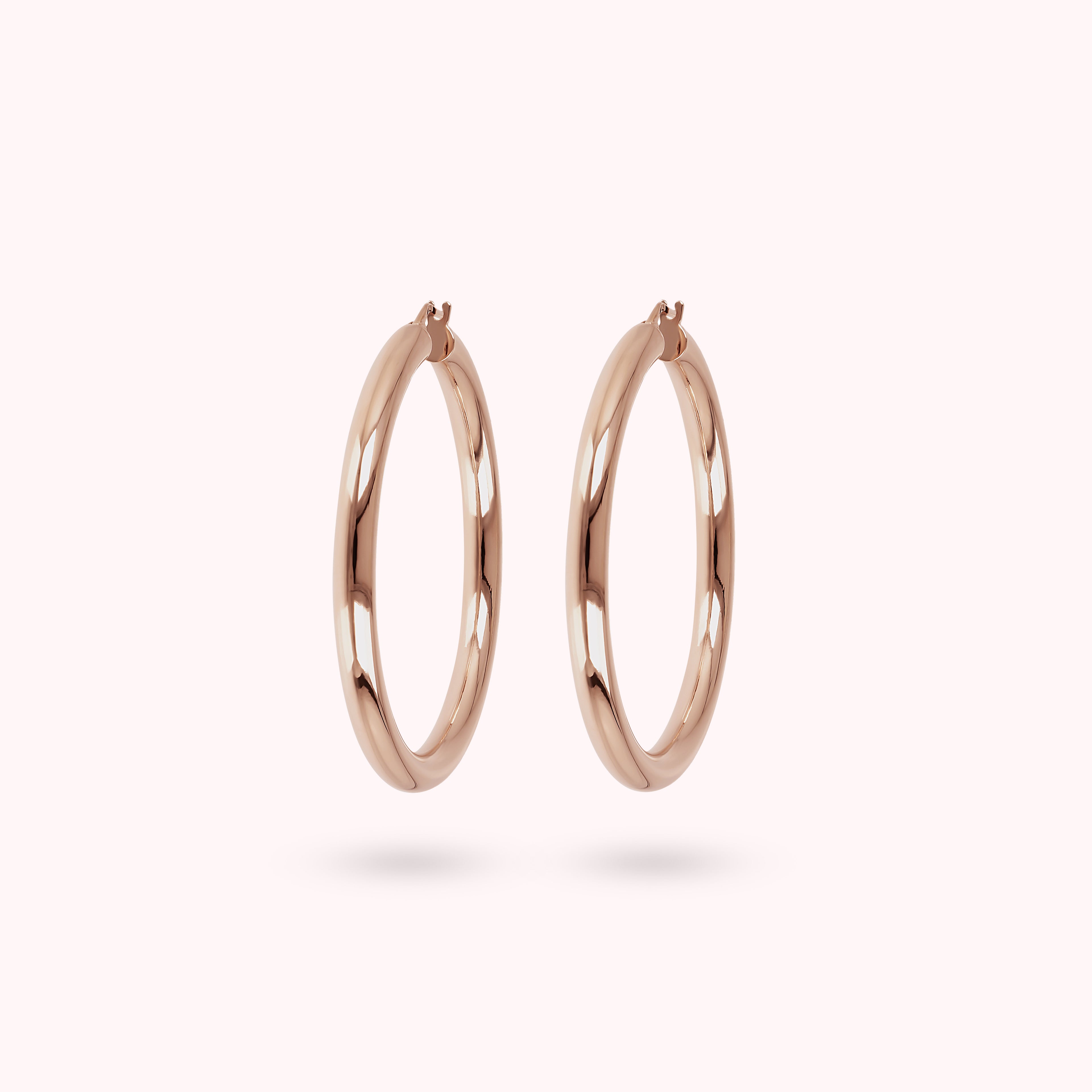 Czysta Elegancja Różu: Duże Kolczyki Koła Bronzallure Purezza, Golden Rosé, Vivagem Selection