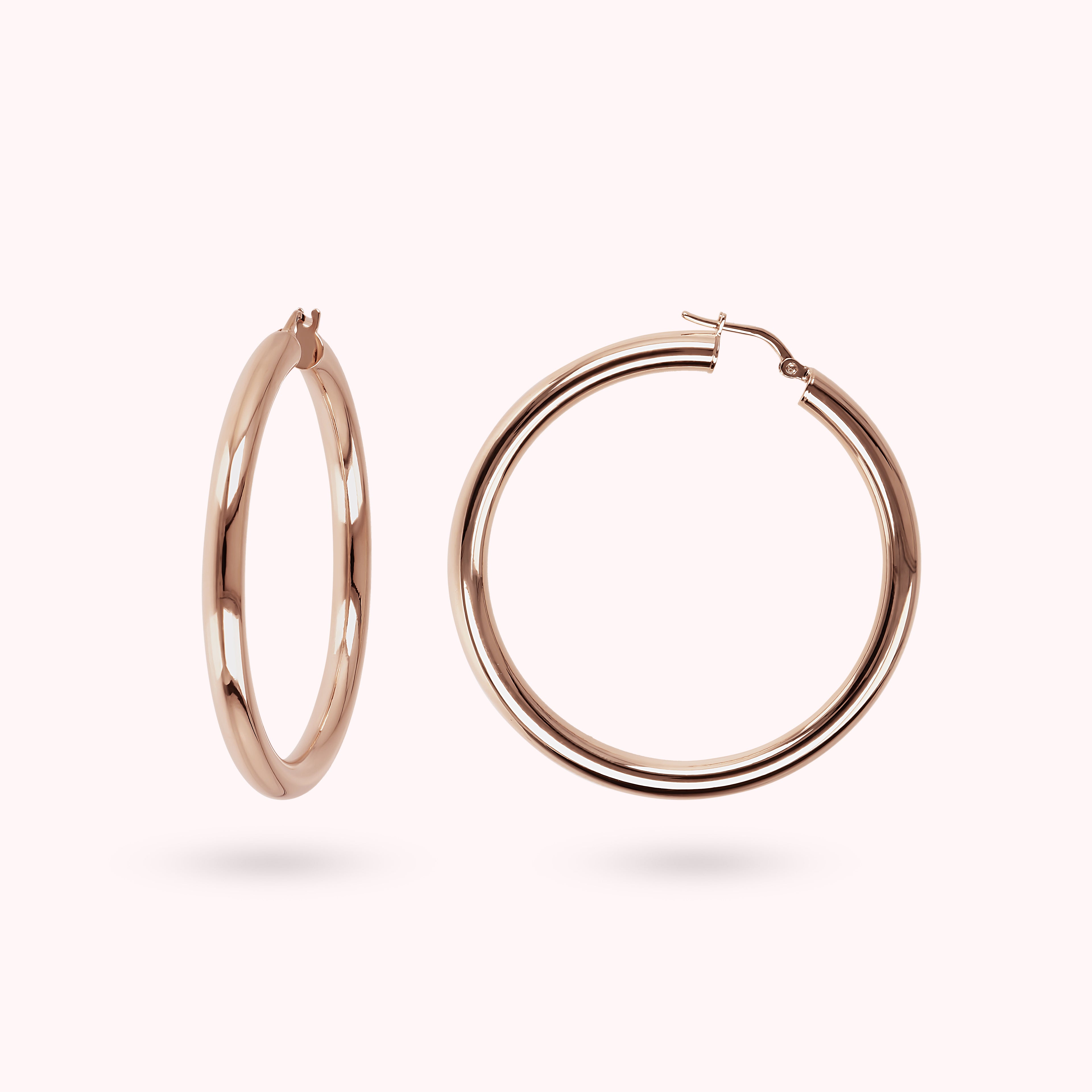 Czysta Elegancja Różu: Duże Kolczyki Koła Bronzallure Purezza, Golden Rosé, Vivagem Selection