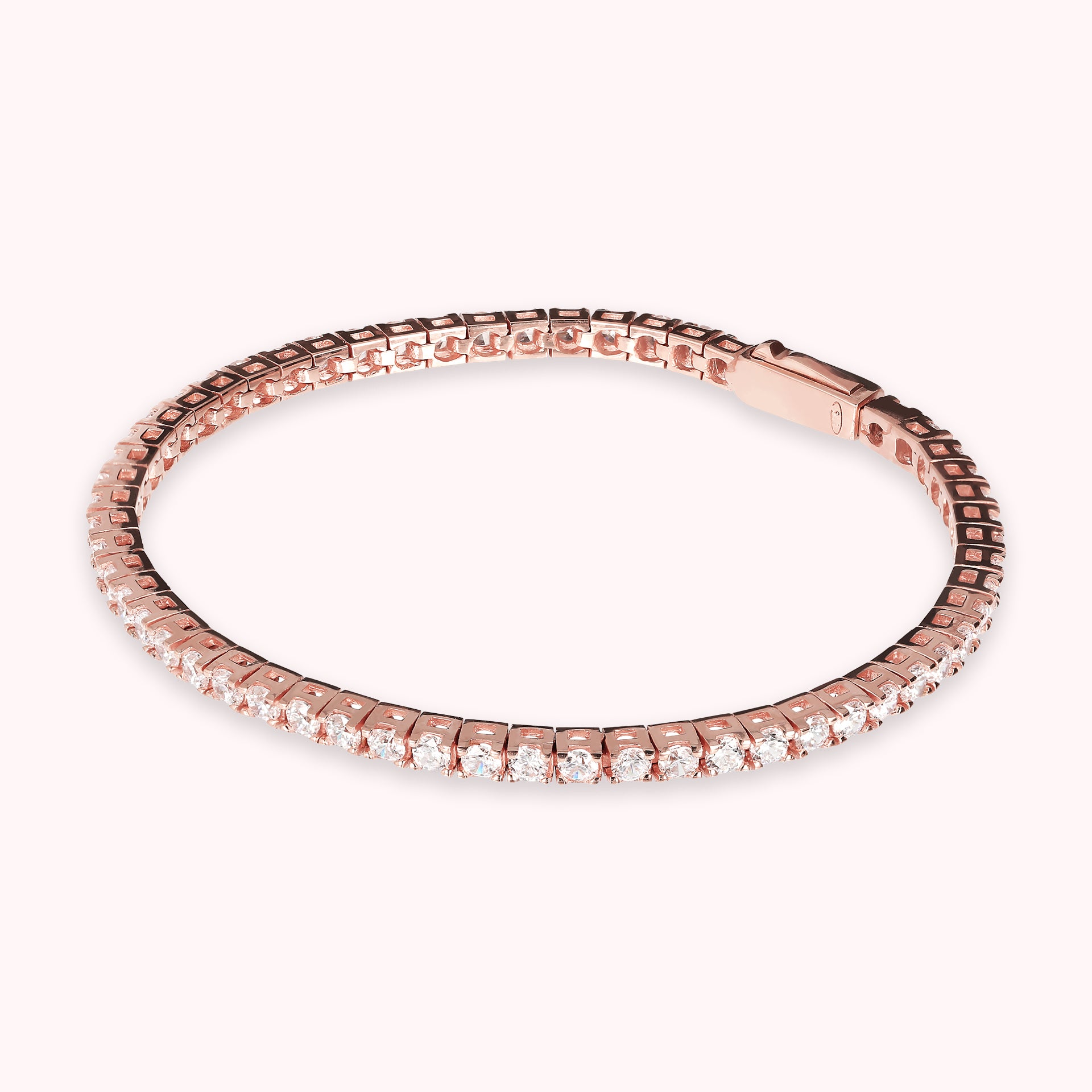 Różany Blask Tenisa: Bransoletka Tennis Bronzallure z Cyrkoniami, Golden Rosé, Vivagem Selection