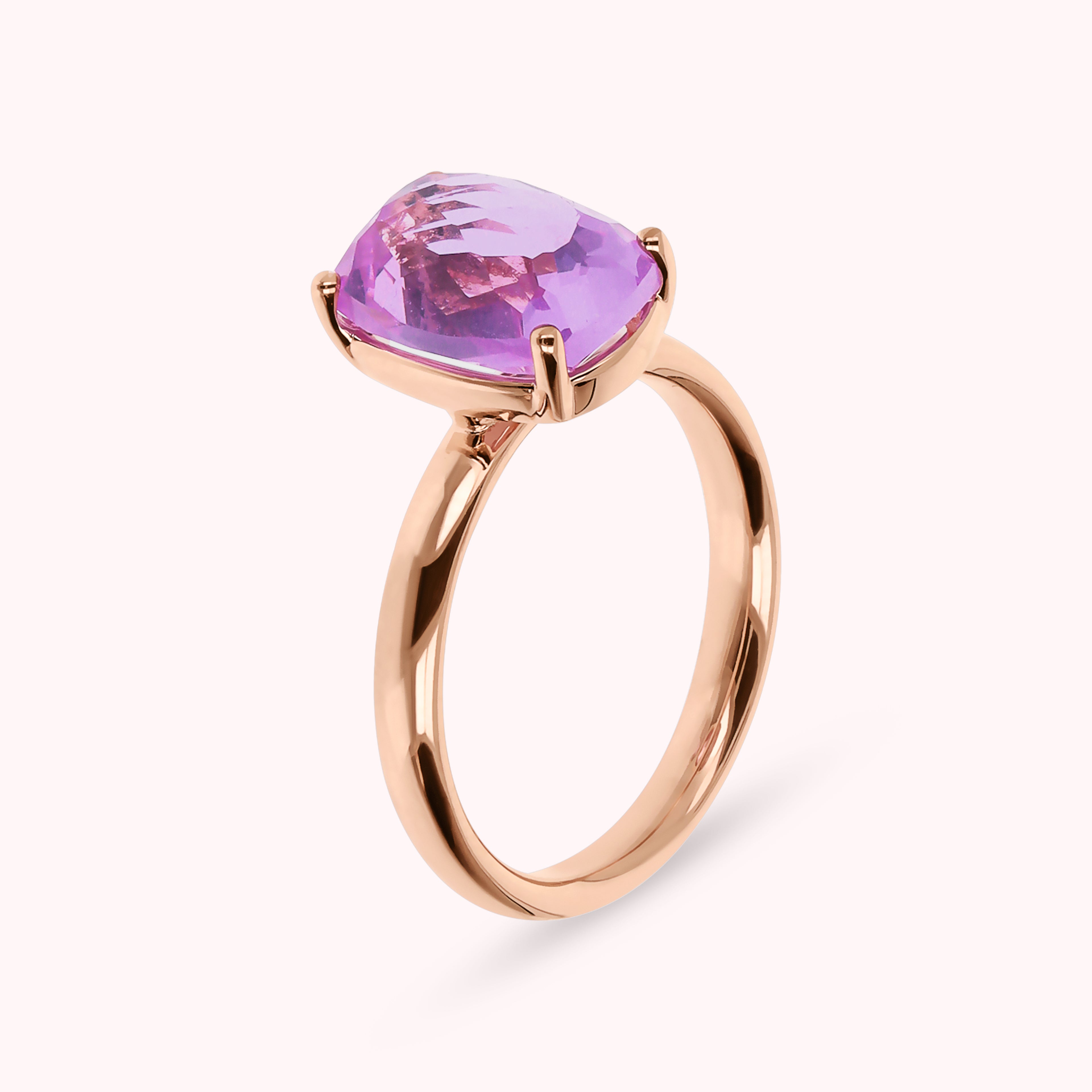 Geometryczna Mozaika Blasku: Pierścionek Bronzallure z Kamieniem Prisma Gem, Golden Rosé, Vivagem Selection