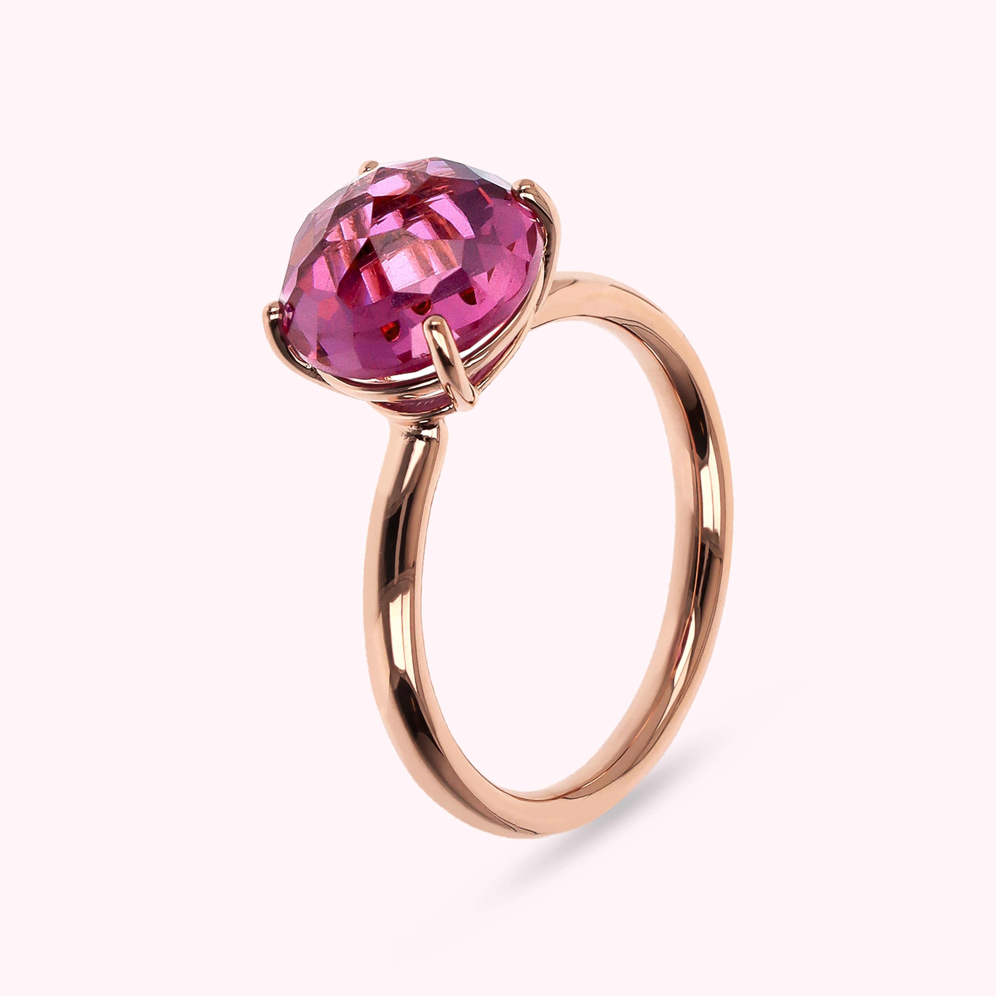 Różana Mozaika: Pierścionek Koktajlowy Bronzallure z Kamieniem Prisma Gem, Golden Rosé, Vivagem Selection