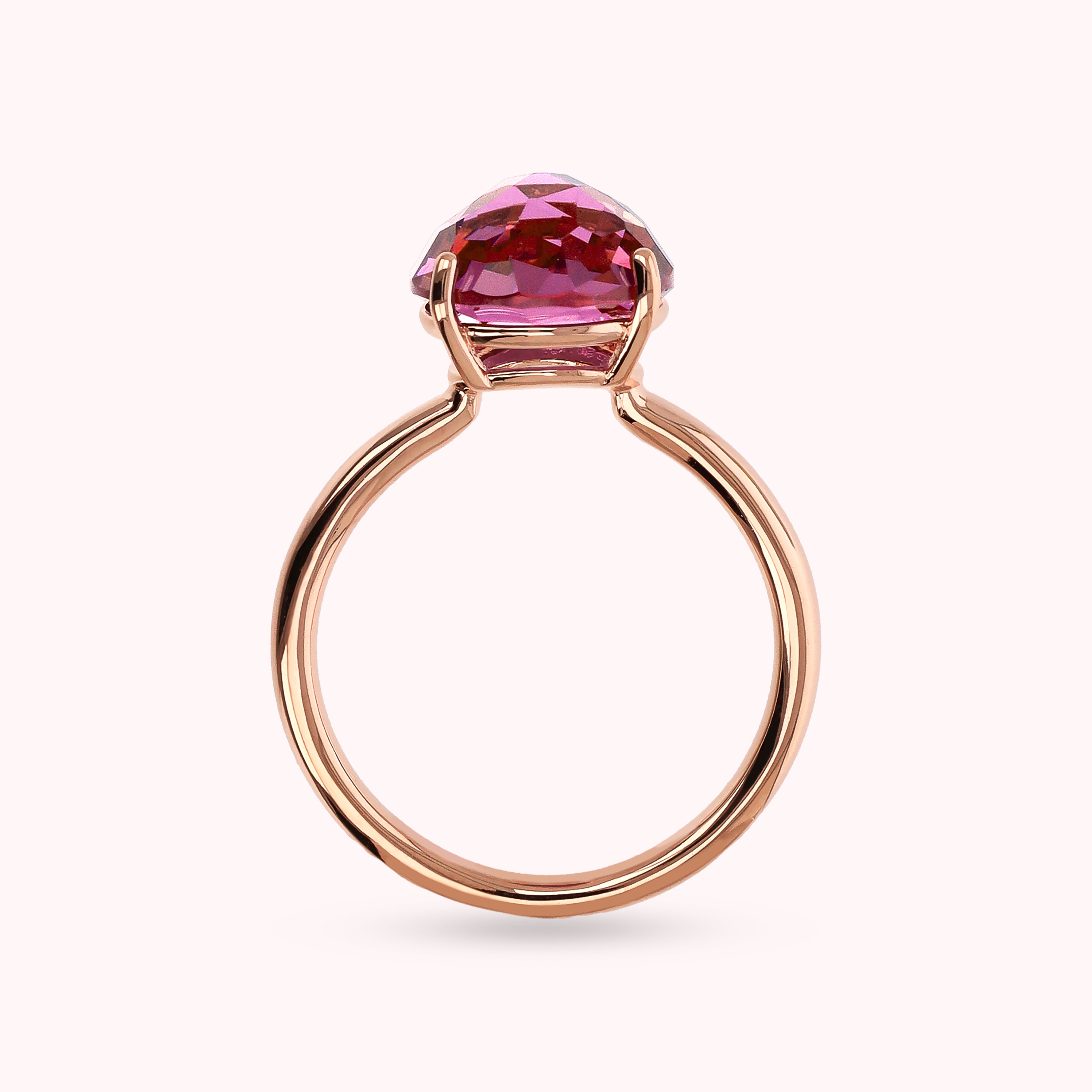 Różana Mozaika: Pierścionek Koktajlowy Bronzallure z Kamieniem Prisma Gem, Golden Rosé, Vivagem Selection