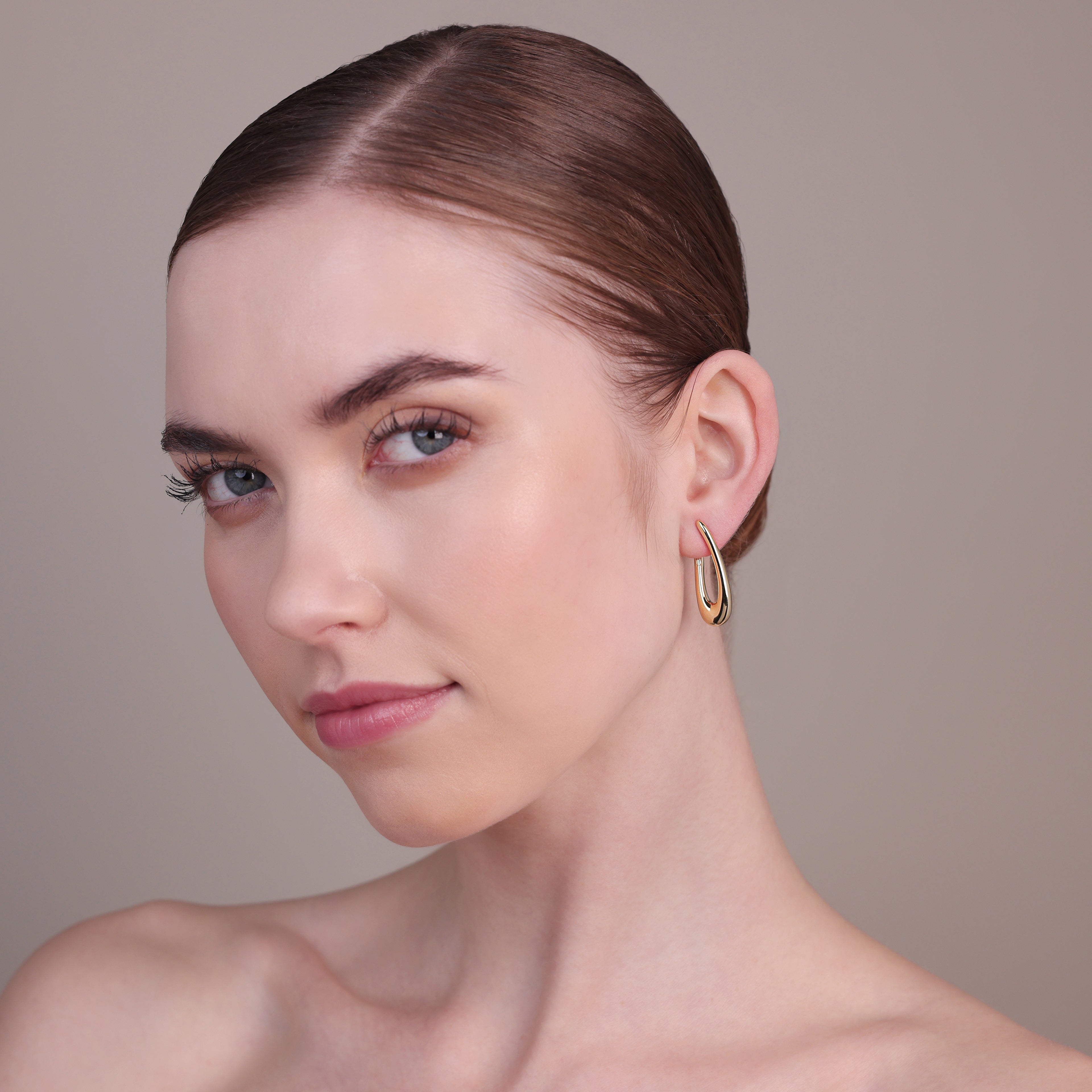 Kolczyki Krople Gładkie | Żółte Złoto Hipoalergiczne | Vivagem