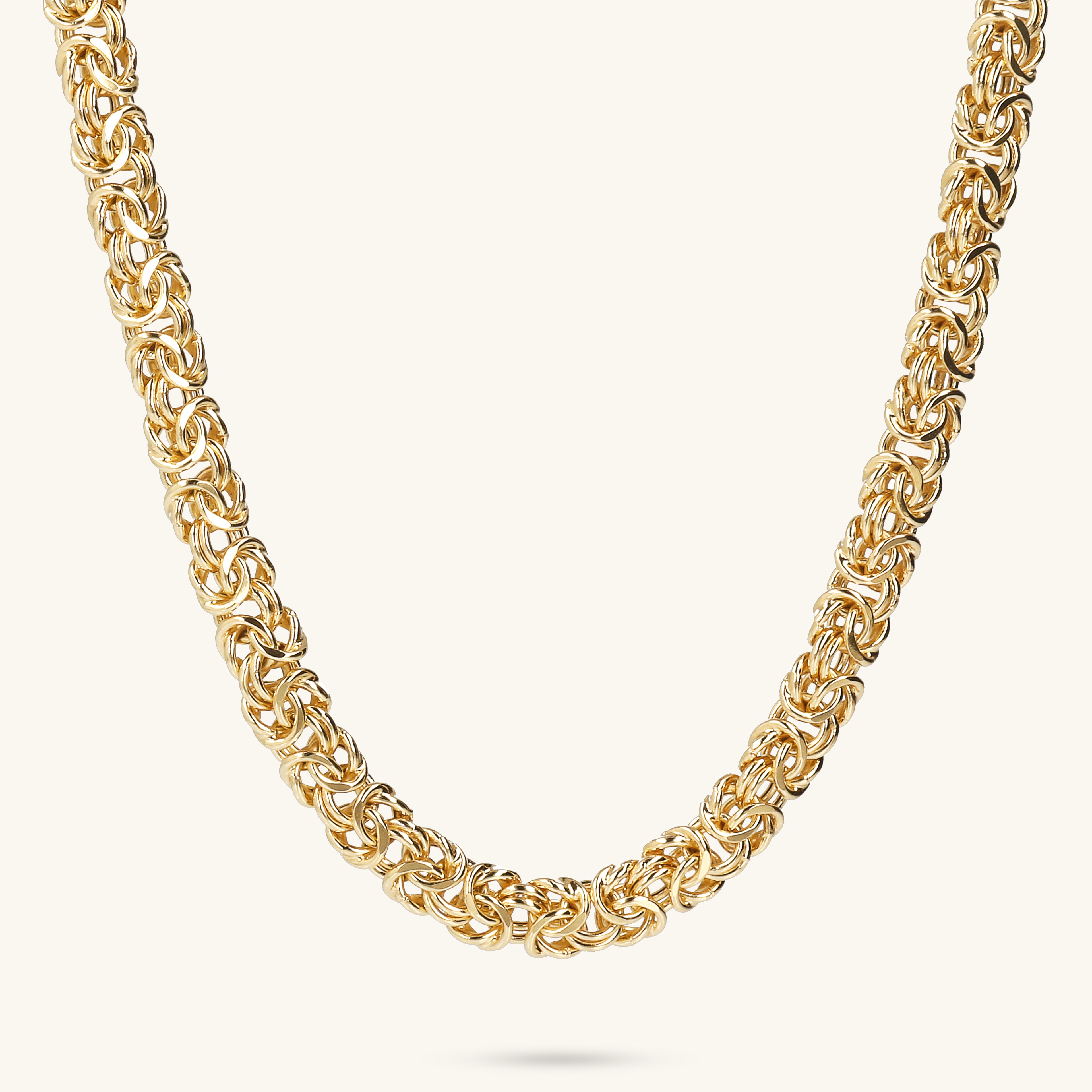 Złoty Splot Królewski: Naszyjnik Etrusca Gioielli o Splocie Bizantyjskim, Włoski Design, Vivagem Selection