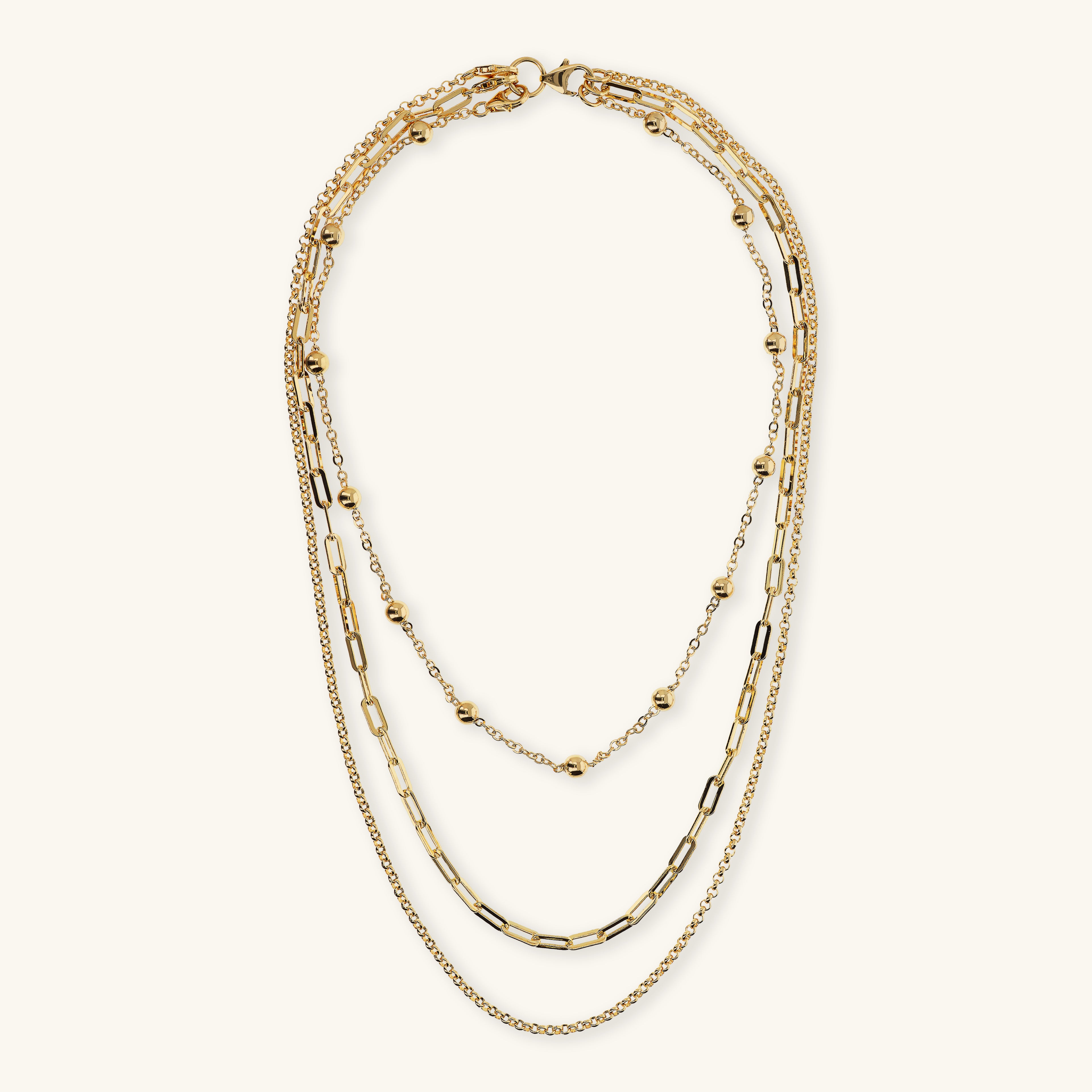 Włoska Kaskada Złota: Naszyjnik Warstwowy 3w1, Włoski Design, Vivagem Selection