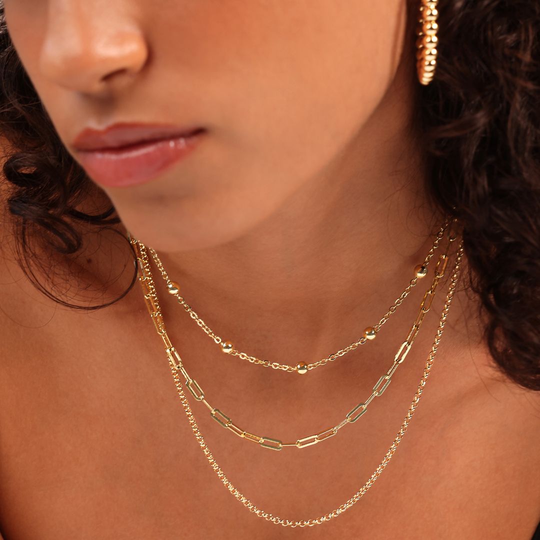 Włoska Kaskada Złota: Naszyjnik Warstwowy 3w1, Włoski Design, Vivagem Selection