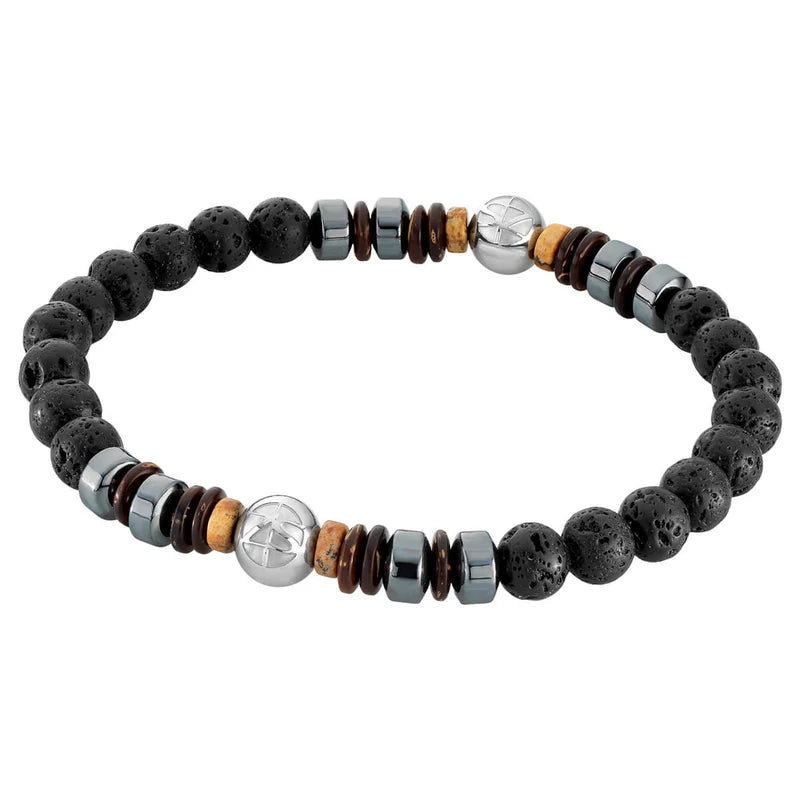 Męska Bransoleta Zeades Monte Carlo Kenya | Lawa Wulkaniczna i Kokos | Vivagem