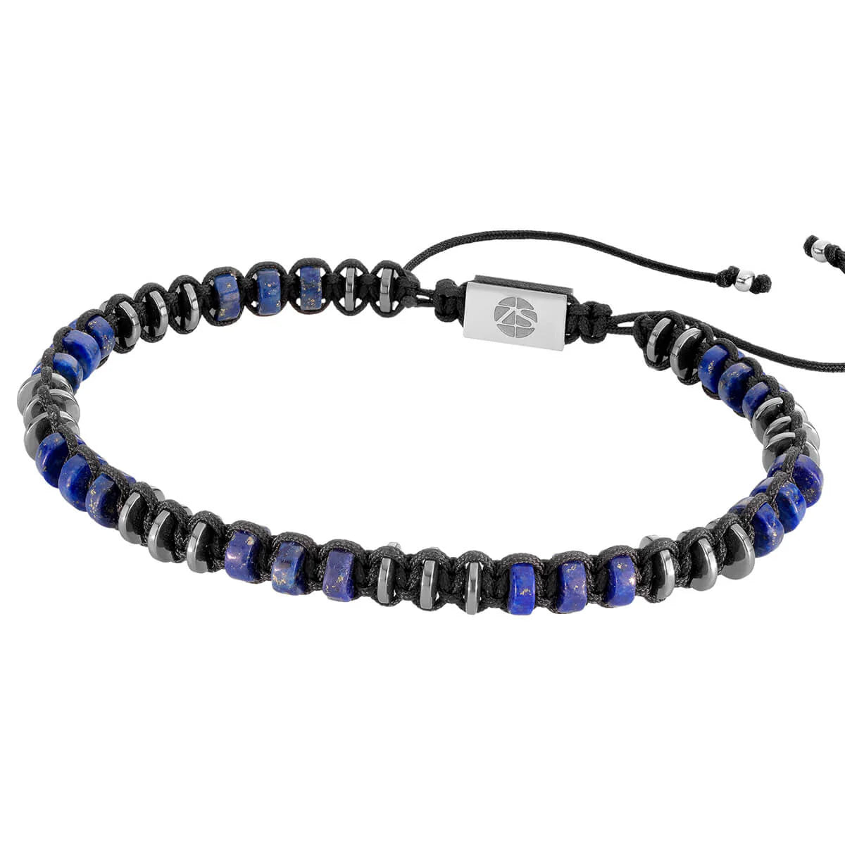 Męska bransoletka z lapis lazuli i hematytem Zambia - zdjęcie 1