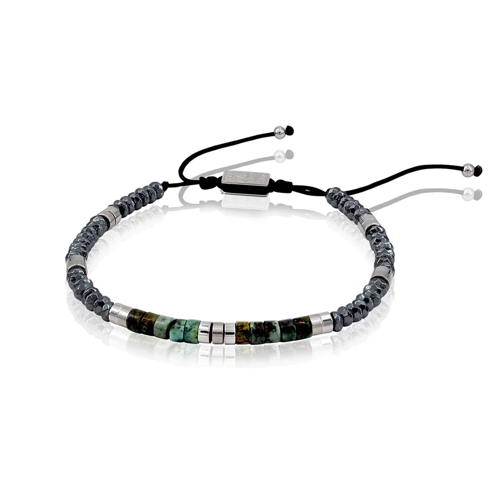Męska Bransoleta Zeades Monte Carlo Juniperus | Turkus i Hematyt | Vivagem