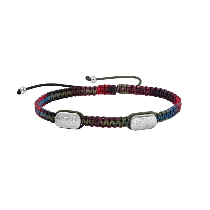 Męska bransoleta sznurkowa kolorowa gradient zeades anoki lexica indian summer.