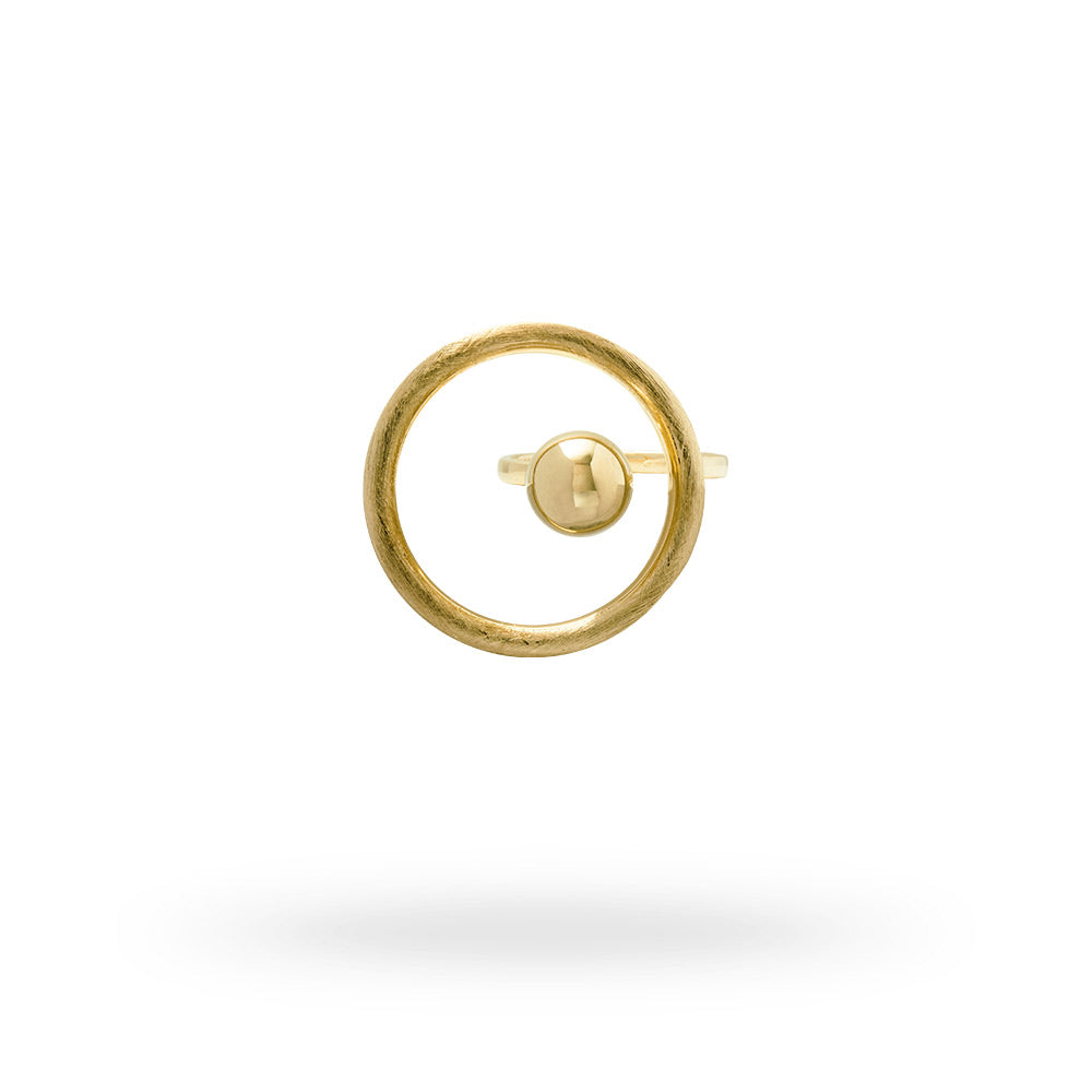 Artystyczny Kontrast na Palcu: Regulowany Pierścionek Eclisse Orbita od Diva Gioielli, Vivagem Selection