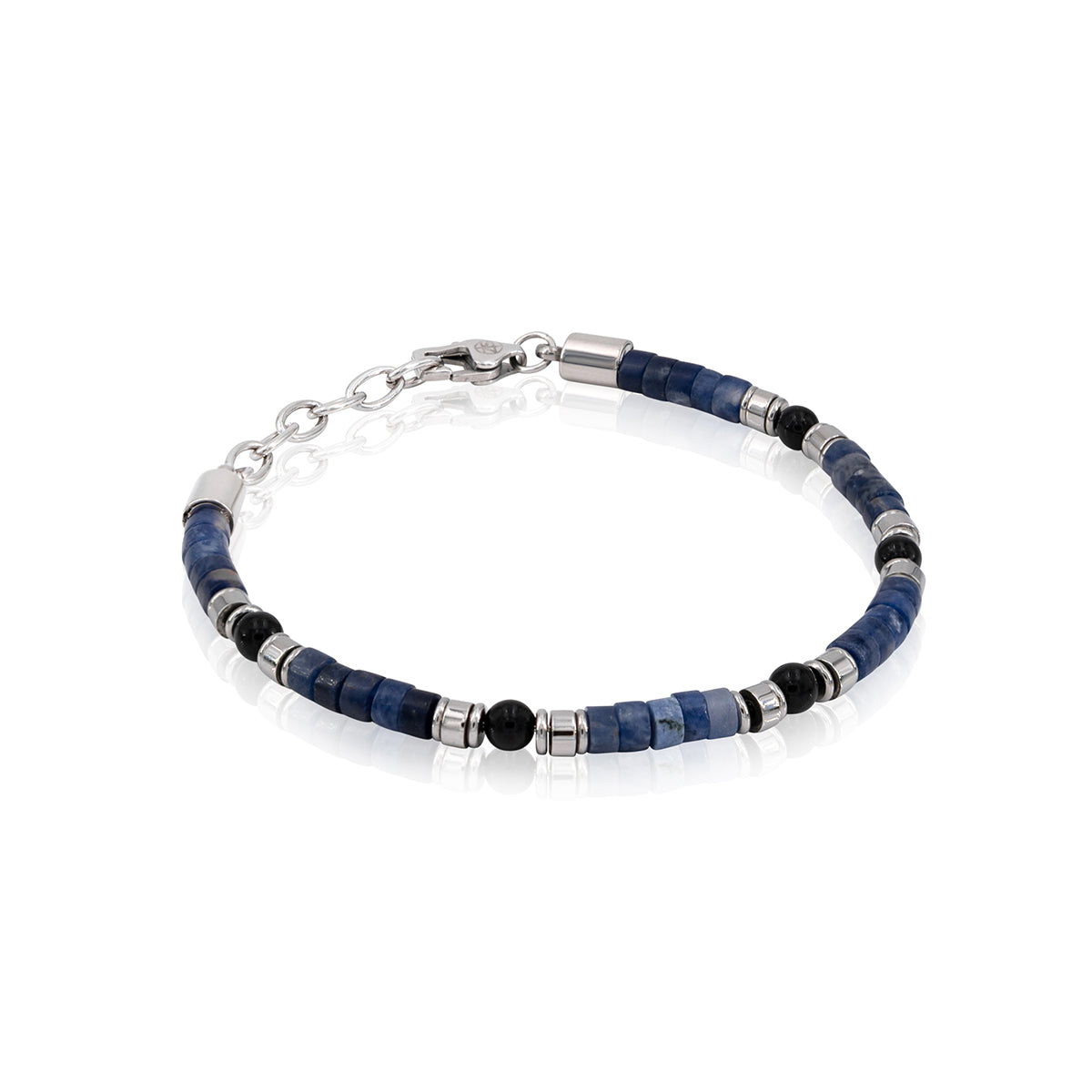 Męska Bransoleta Zeades Monte Carlo Kournas Lake | Sodalit i Czarny Agat | Vivagem