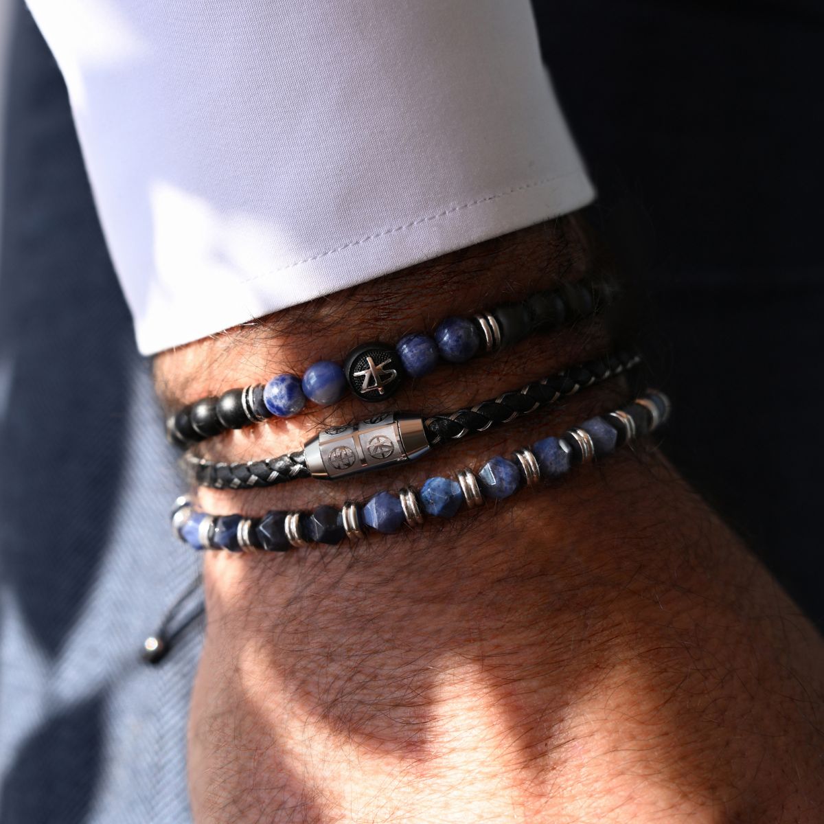 Męska Bransoleta Zeades Monte Carlo Samaria | Fasetowany Sodalit | Vivagem