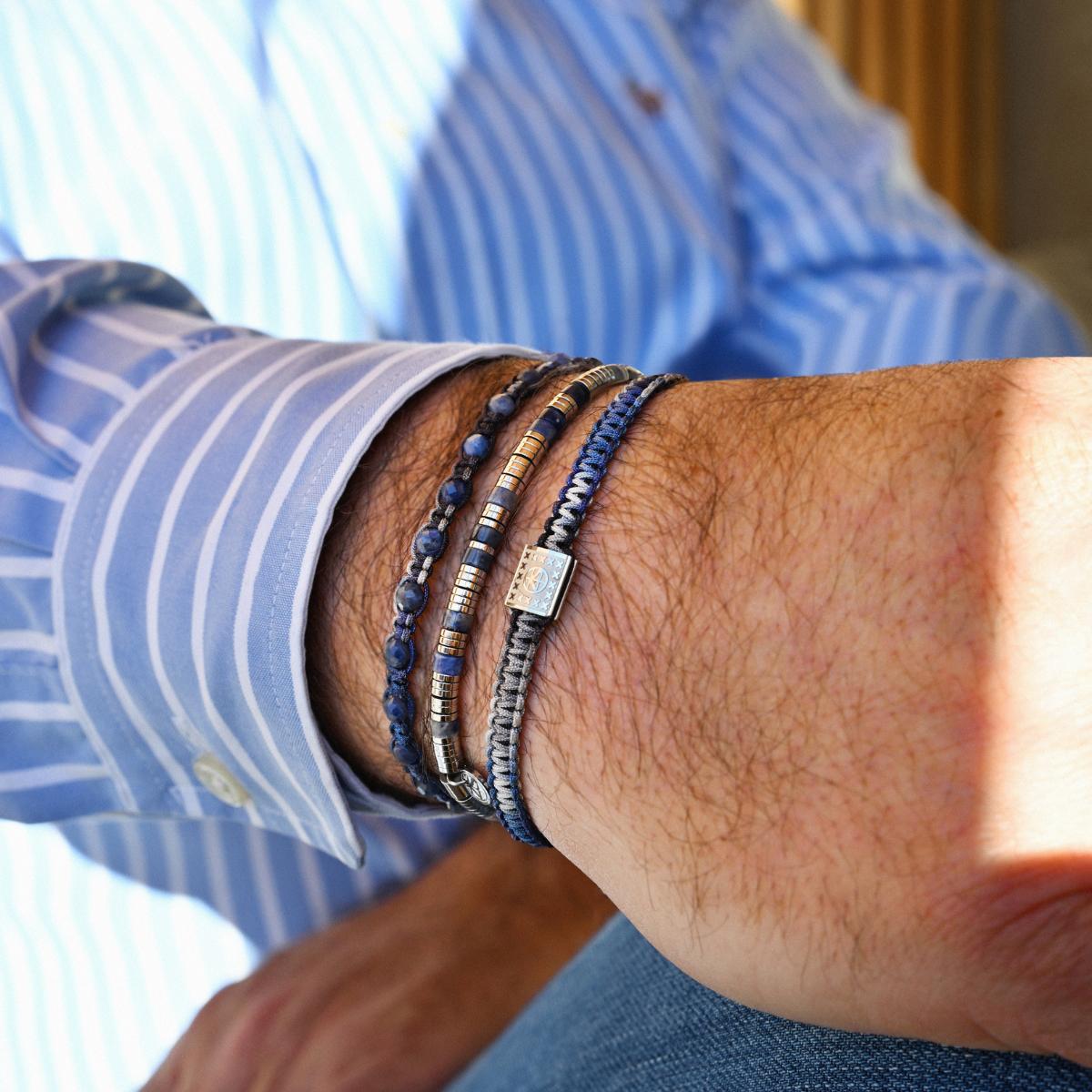 Bransoletka Męska Sodalit i Stal - VIVAGEM.PL