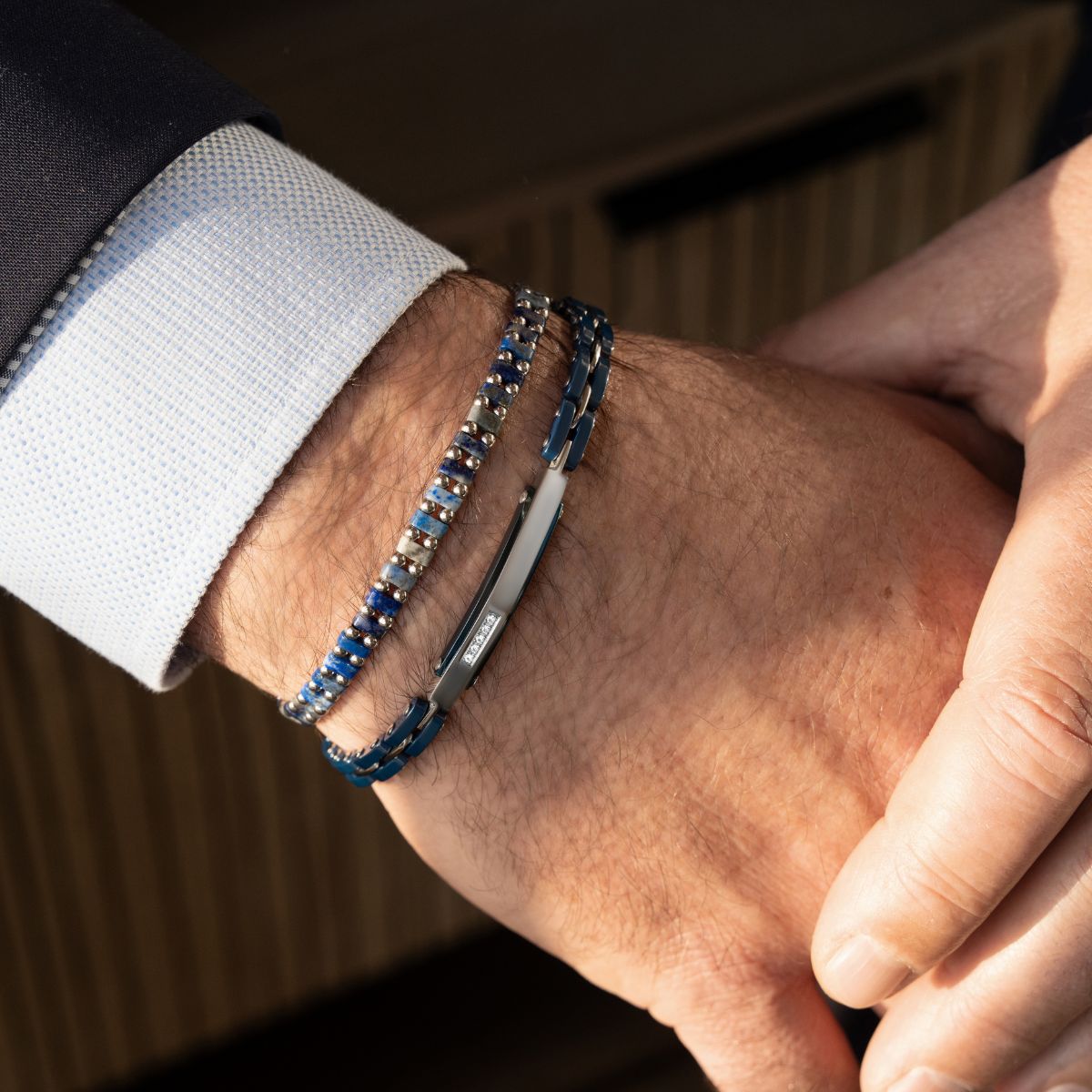 Męska Bransoleta Zeades Monte Carlo Nadur | Lapis Lazuli | Vivagem