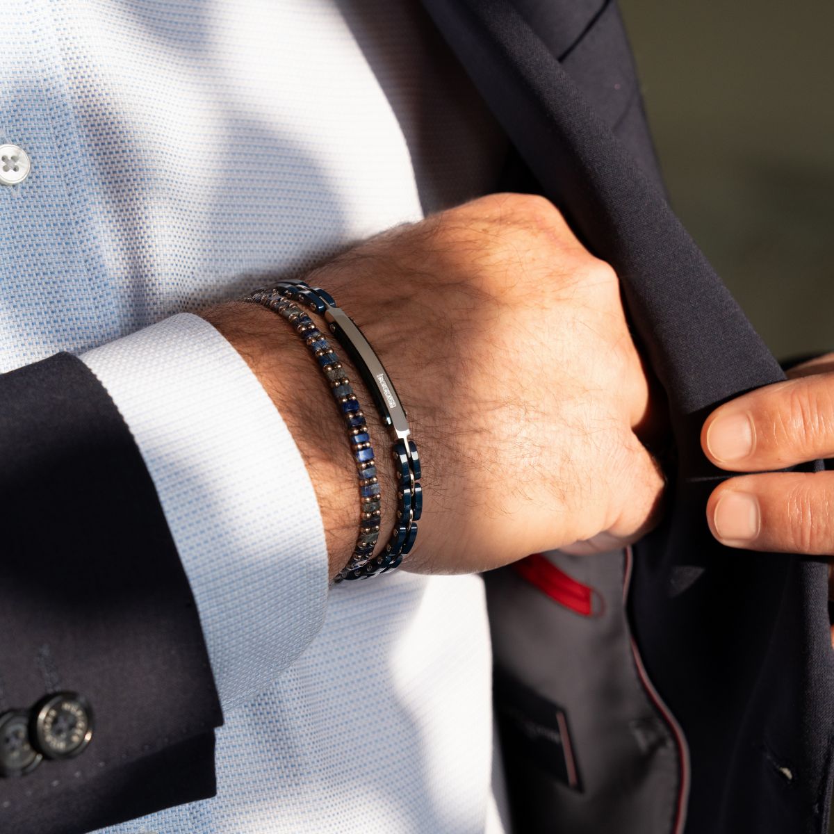 Męska Bransoleta Zeades Monte Carlo Nadur | Lapis Lazuli | Vivagem