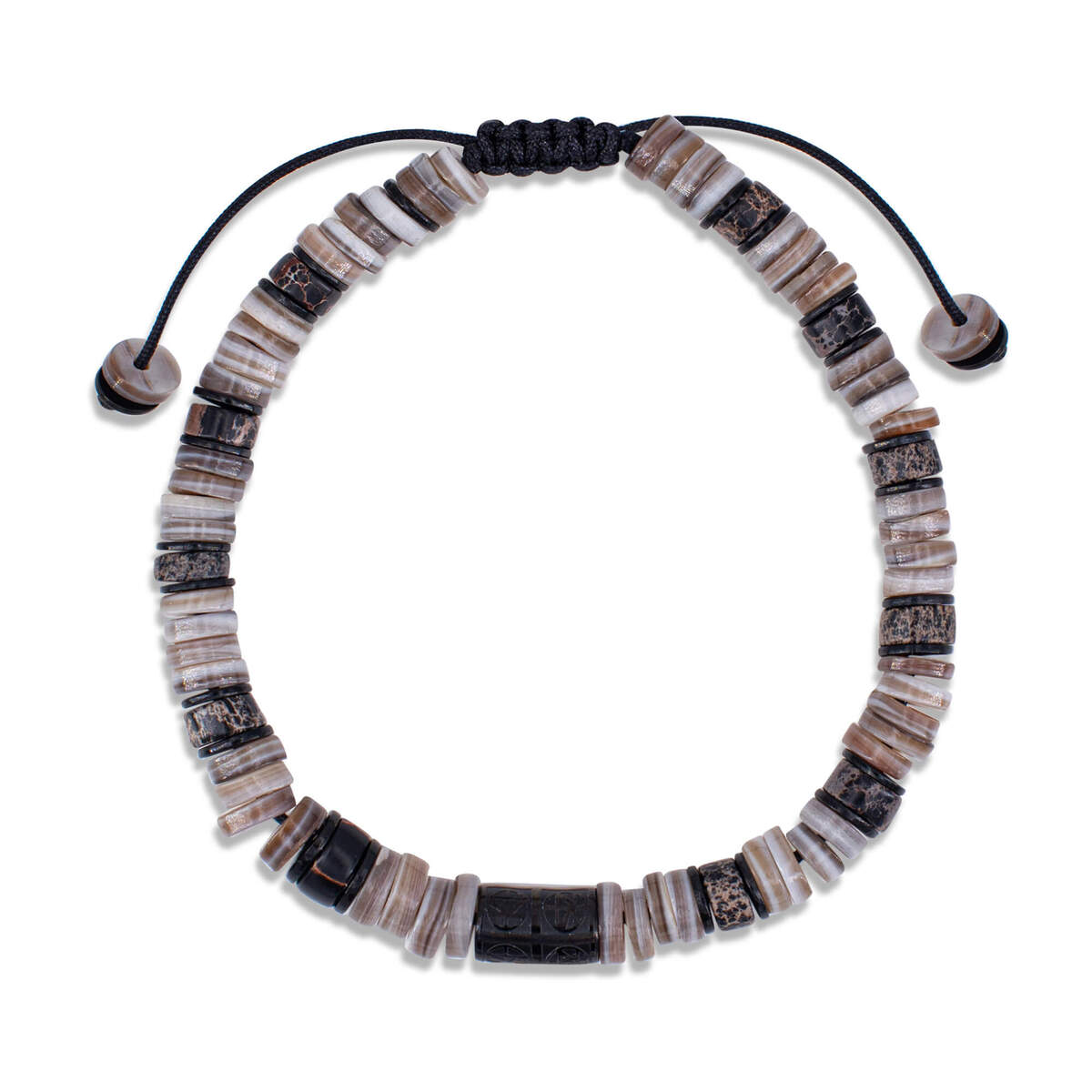 Męska Bransoleta Zeades Monte Carlo Cargalo | Czarny Jaspis Cesarski | Vivagem