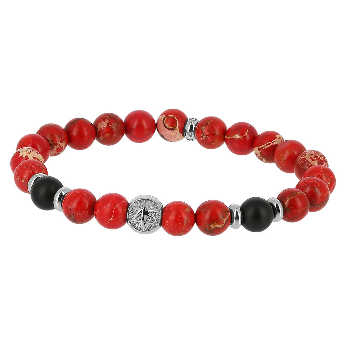 Męska Bransoleta Zeades Monte Carlo Madagascar | Czerwony Kamień i Onyks | Vivagem