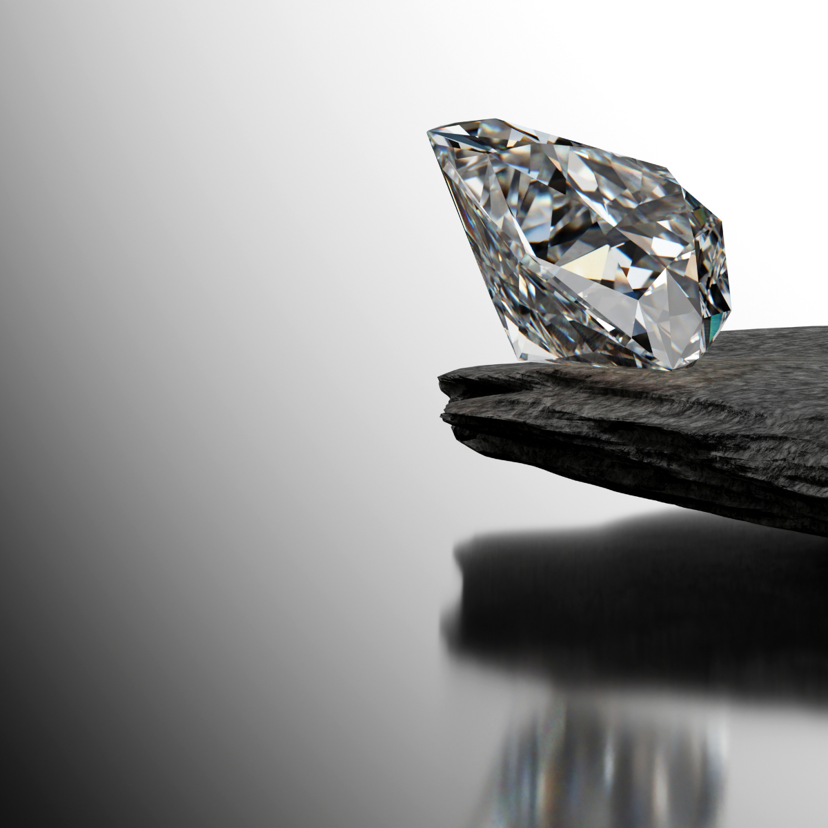 Diament o nieregularnych kształtach