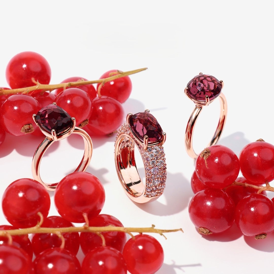 Różana Mozaika: Pierścionek Koktajlowy Bronzallure z Kamieniem Prisma Gem, Golden Rosé, Vivagem Selection - zdjęcie 4