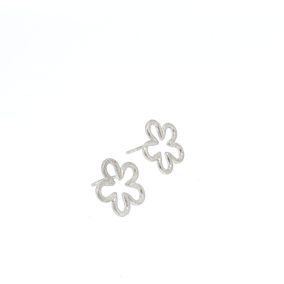 Srebrne Kolczyki Sztyfty Kwiat 14 mm - zdjęcie 5