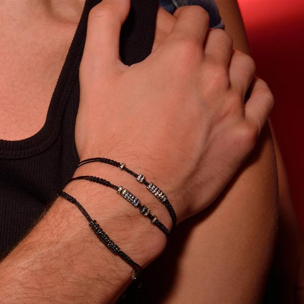 Sznurkowa Bransoletka Rutenowane Koraliki Multikolor - zdjęcie 3