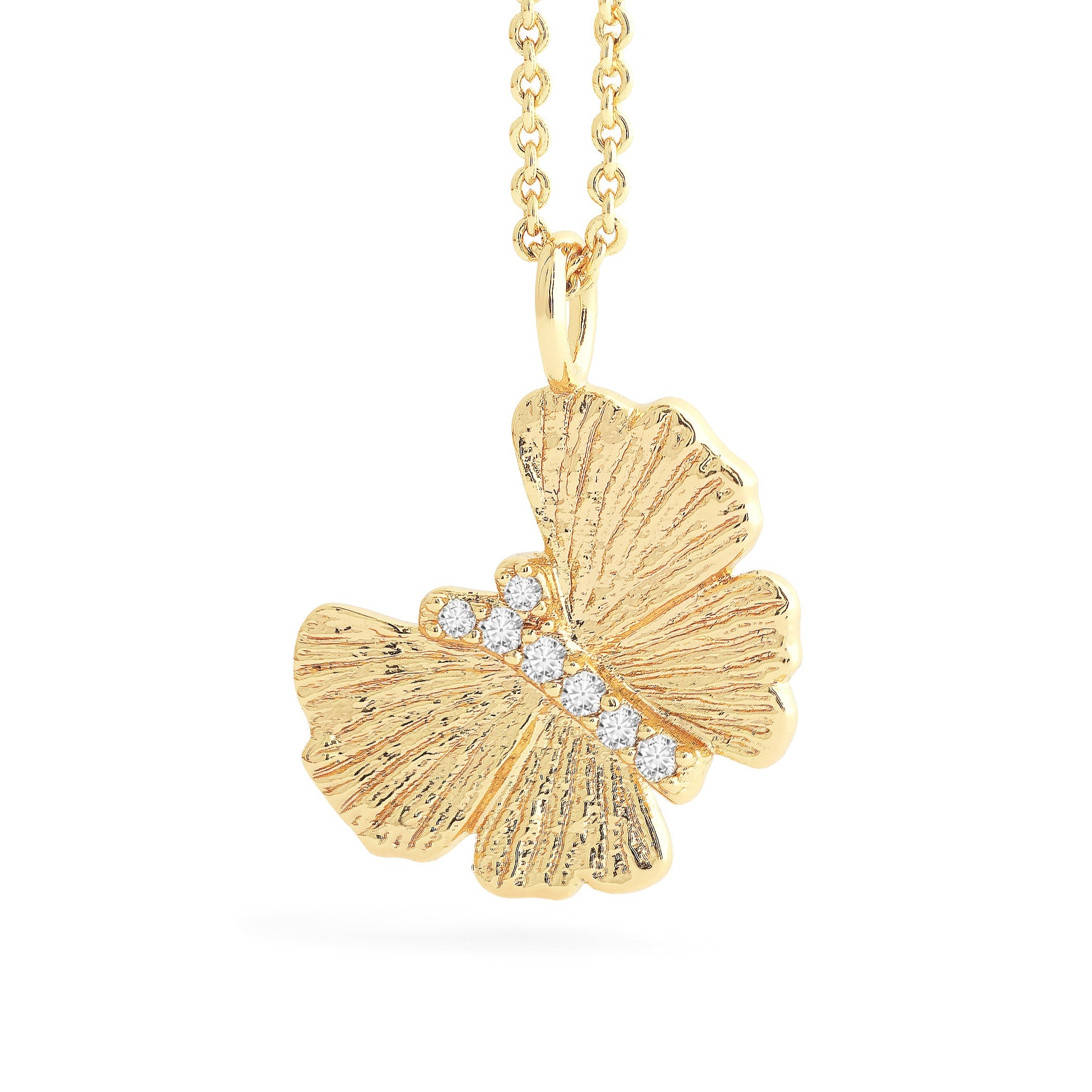 Złoty Naszyjnik Butterfly Ginkgo | Anabel Aram | Vivagem