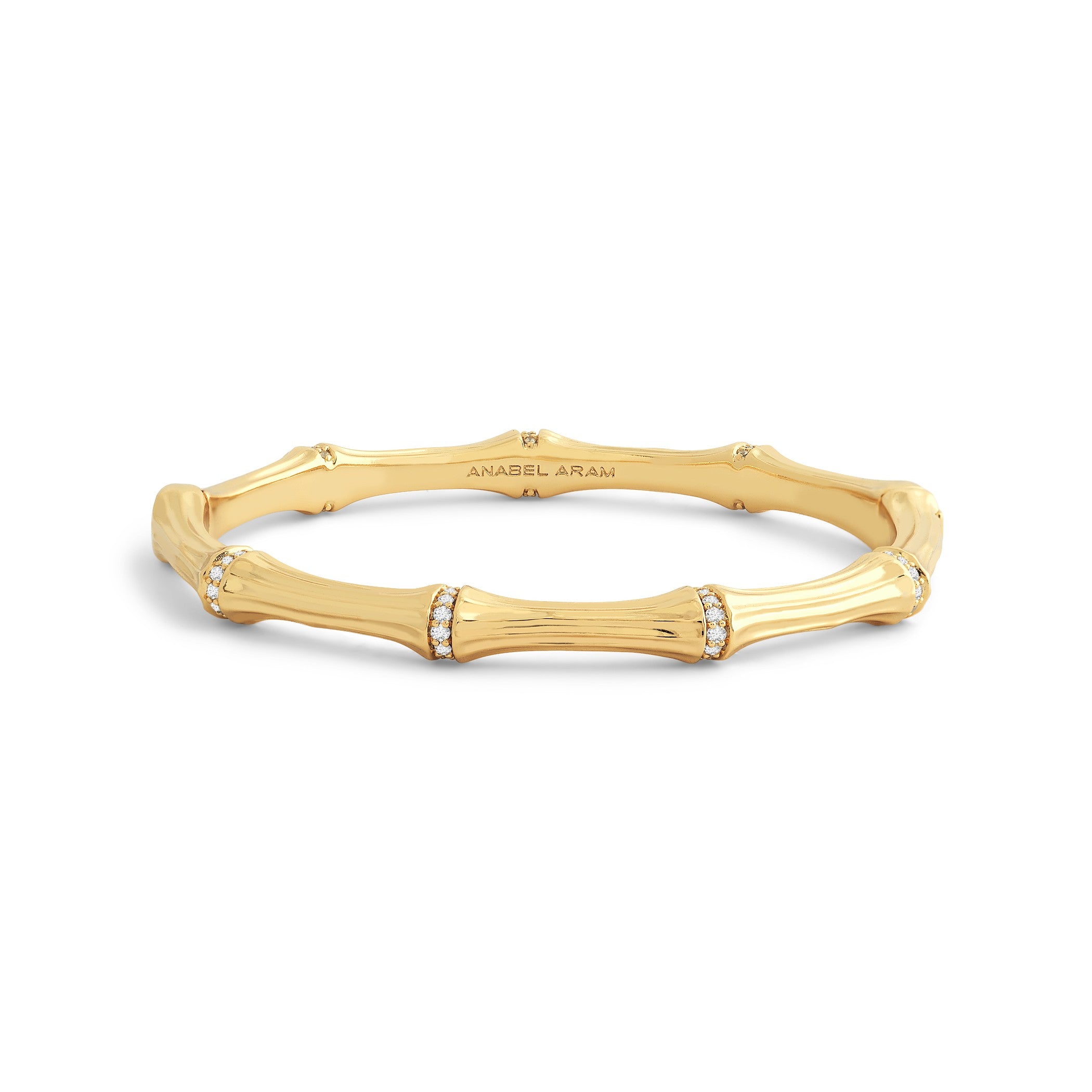 Pozłacana Bransoletka Bangle Bamboo | Międzynarodowy Design Vivagem