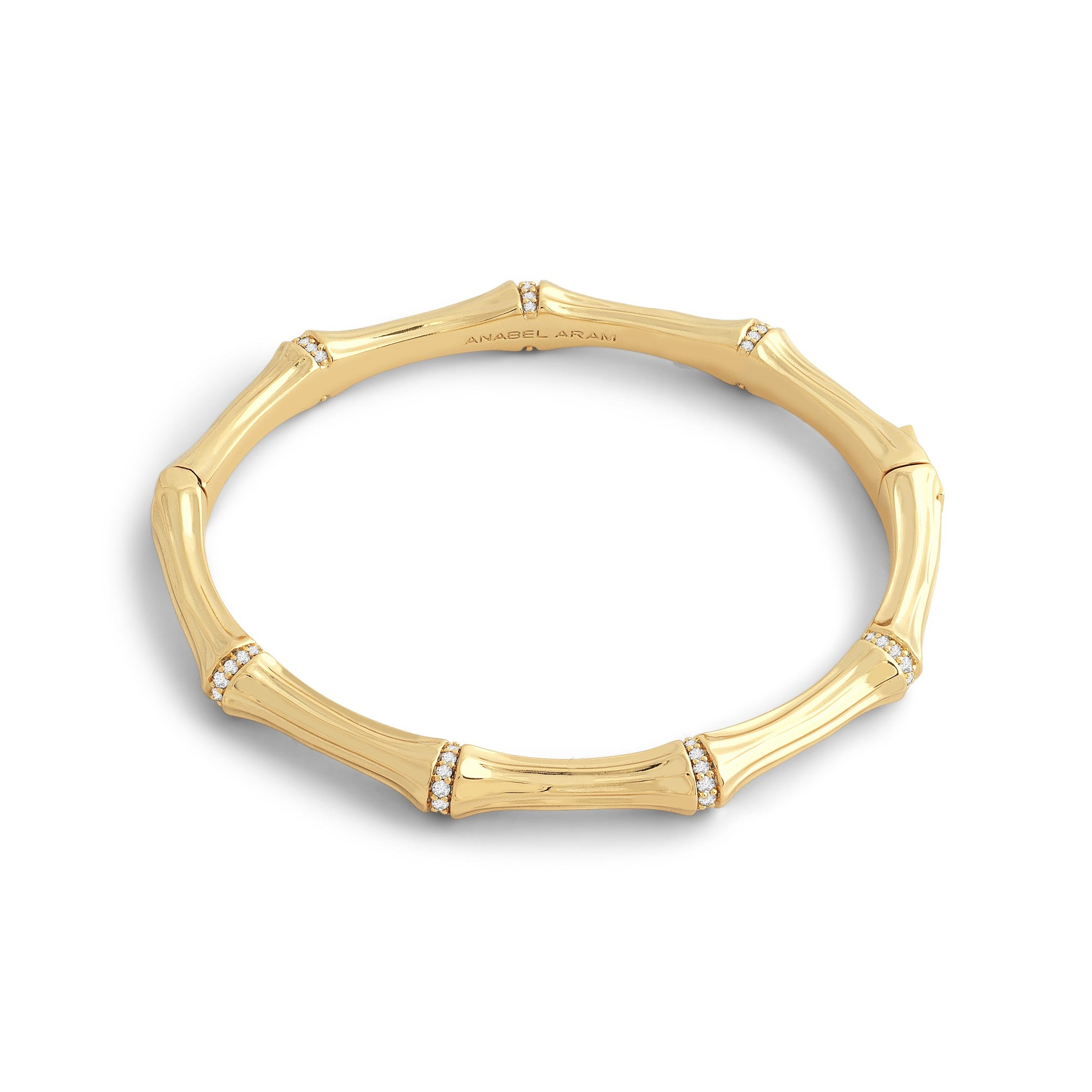 Pozłacana Bransoletka Bangle Bamboo | Międzynarodowy Design Vivagem