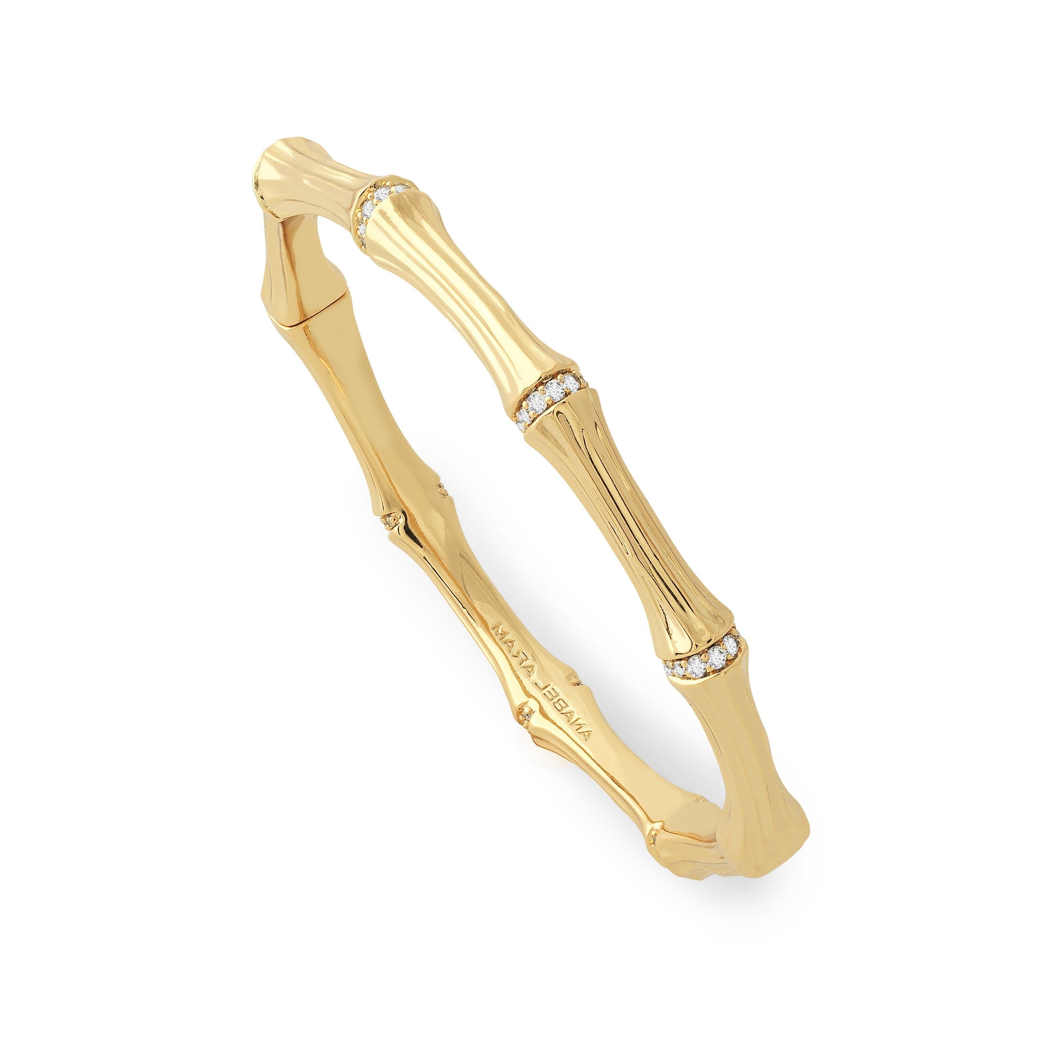 Pozłacana Bransoletka Bangle Bamboo | Międzynarodowy Design Vivagem
