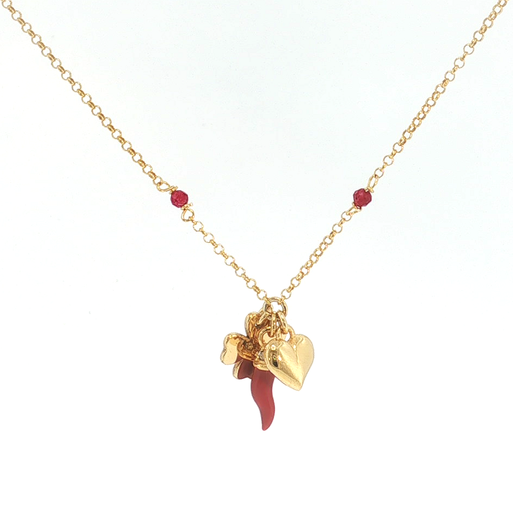 Złoty Naszyjnik Talizman Symbole Szczęścia | Vivagem