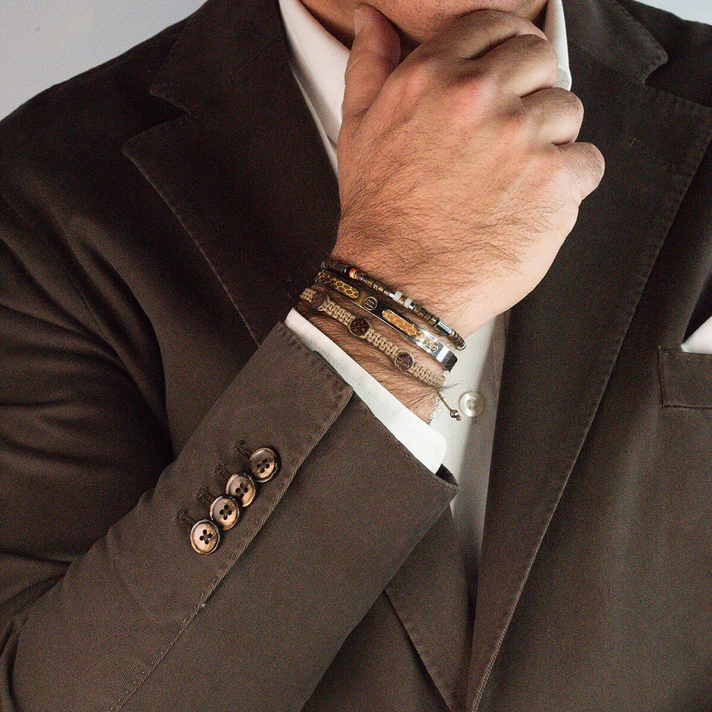 Męska Bransoleta Zeades Monte Carlo Pavillion | Bronzyt i Jaspis Cesarski | Vivagem