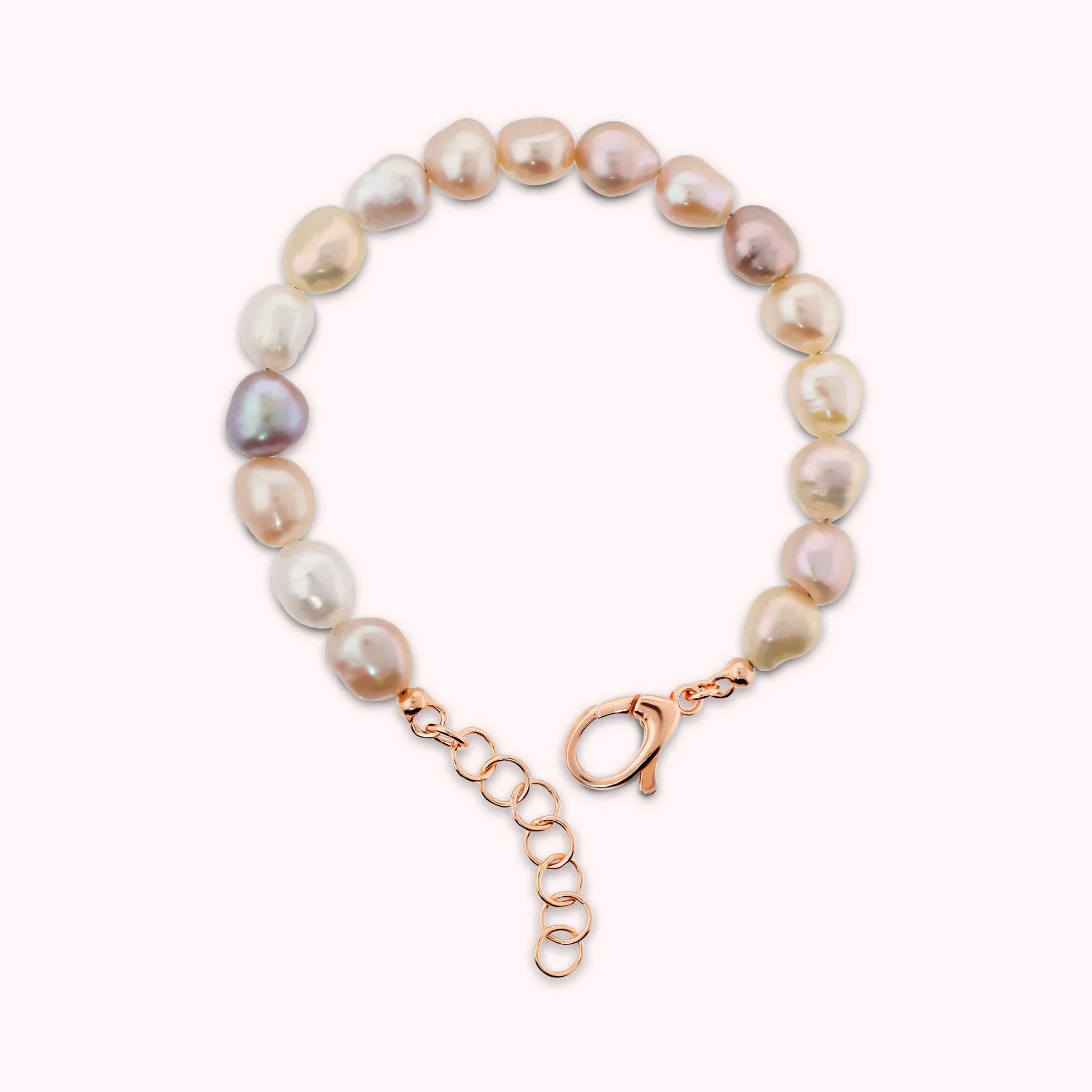 Bransoletka Perły Barokowe Multikolor | Srebro Różowe Złoto | Vivagem