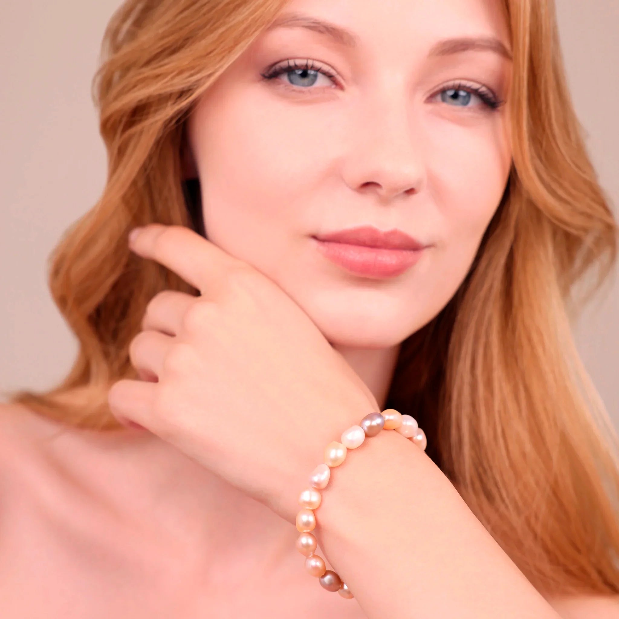 Bransoletka Perły Barokowe Multikolor | Srebro Różowe Złoto | Vivagem