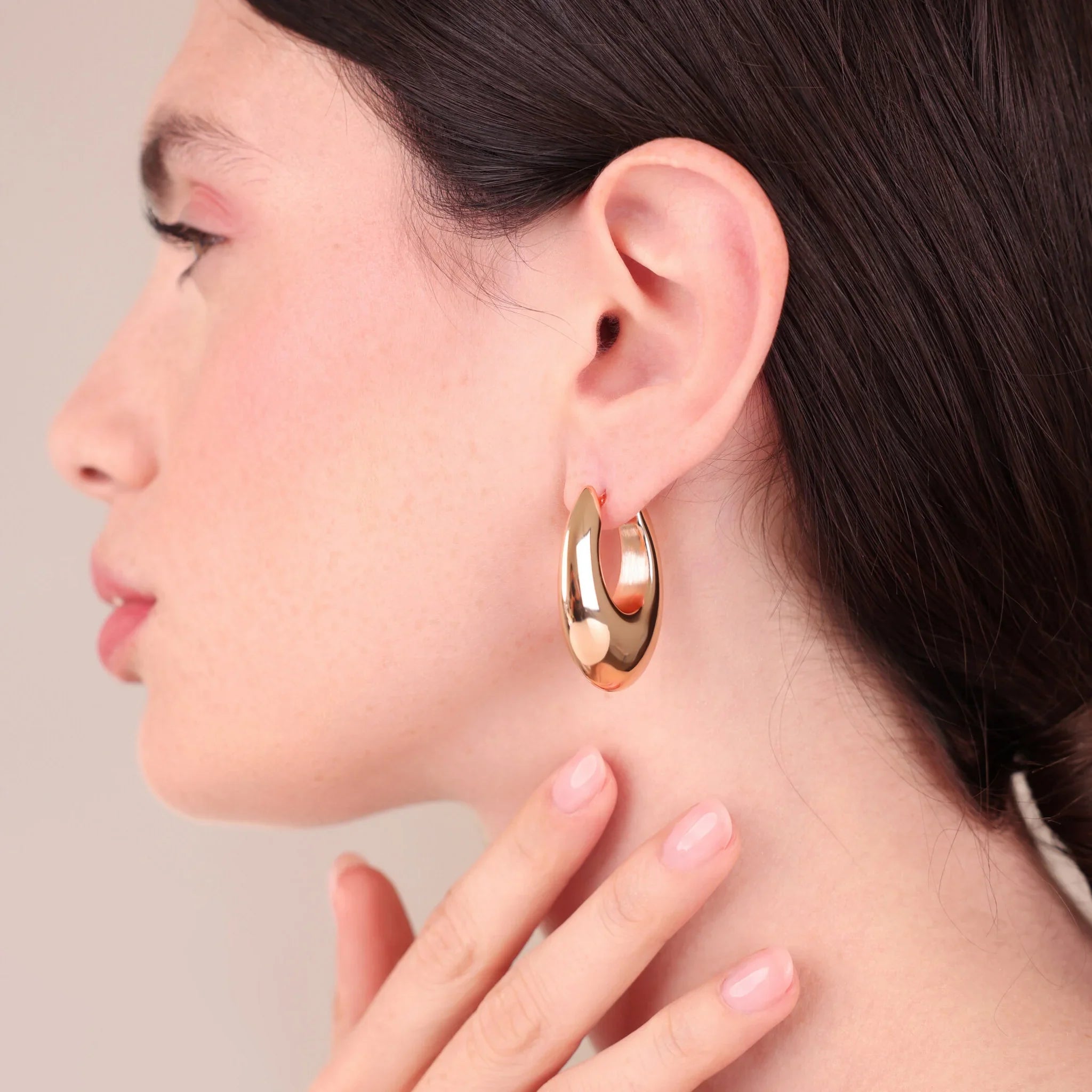 Kolczyki Koła Gradowane Gładkie | Różowe Złoto Hipoalergiczne | Vivagem