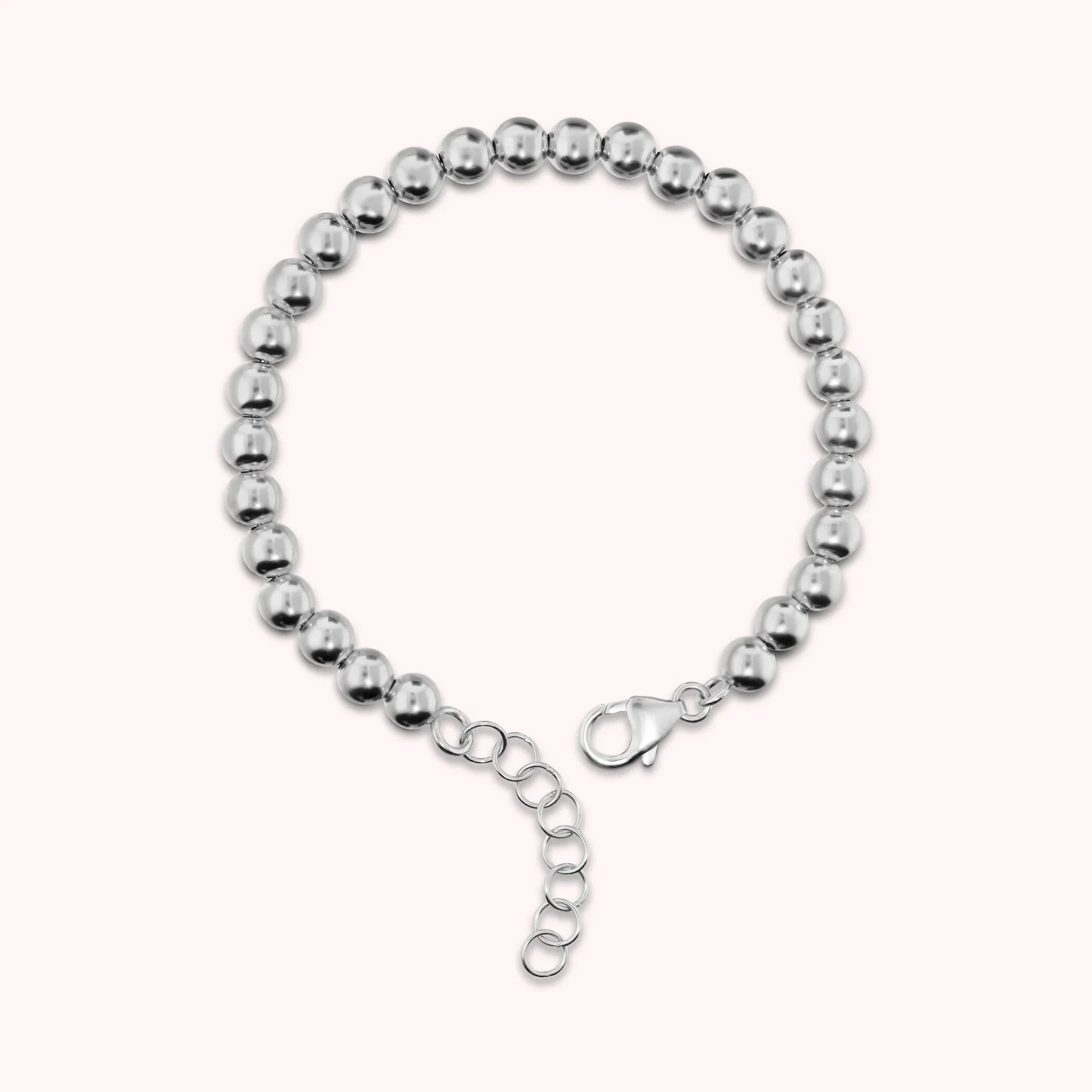 Bransoletka Kuleczki 6mm | Białe Złoto Hipoalergiczna | Vivagem