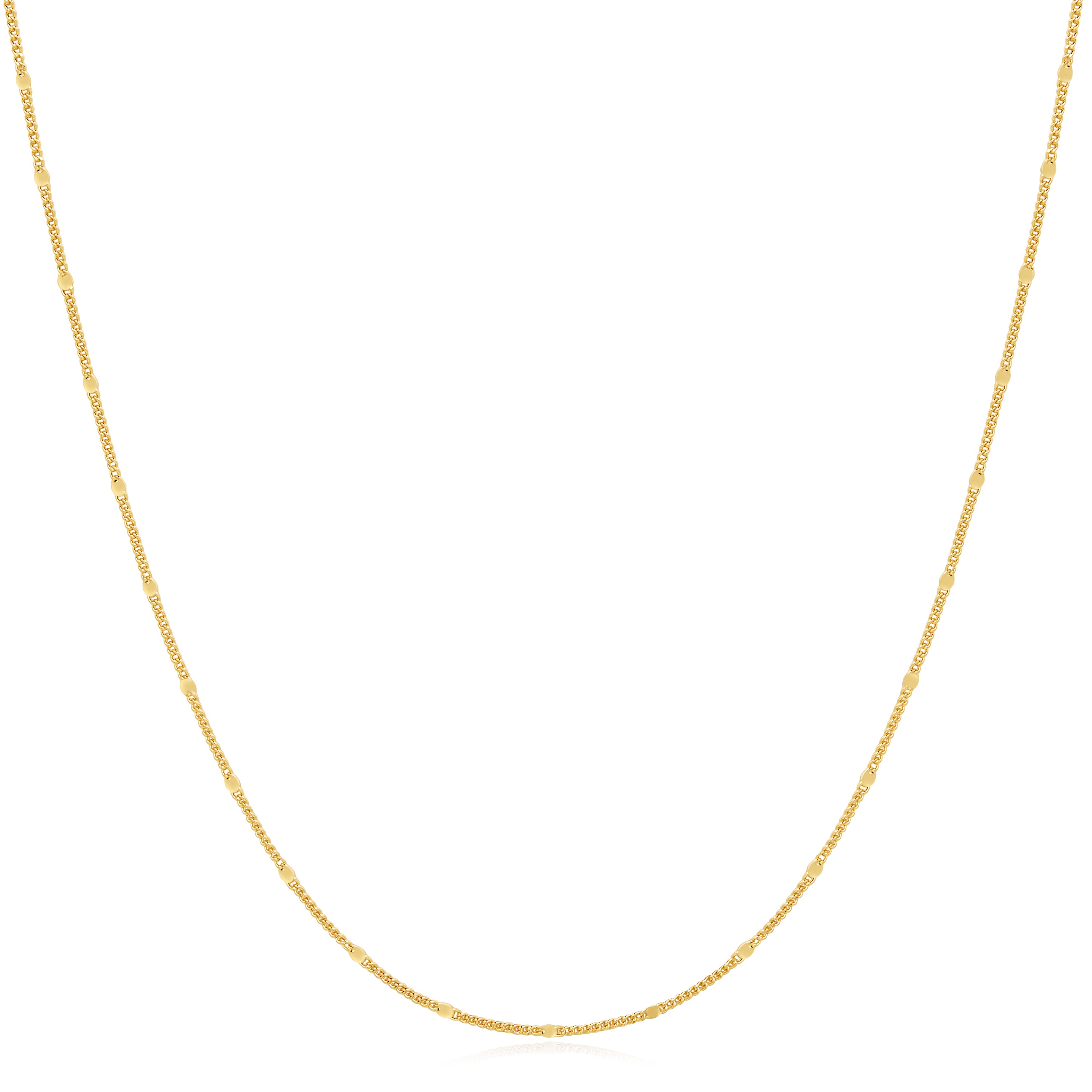 Złoty Naszyjnik Łańcuszek z Kuleczkami | Srebro 925 Pozłacane | Vivagem