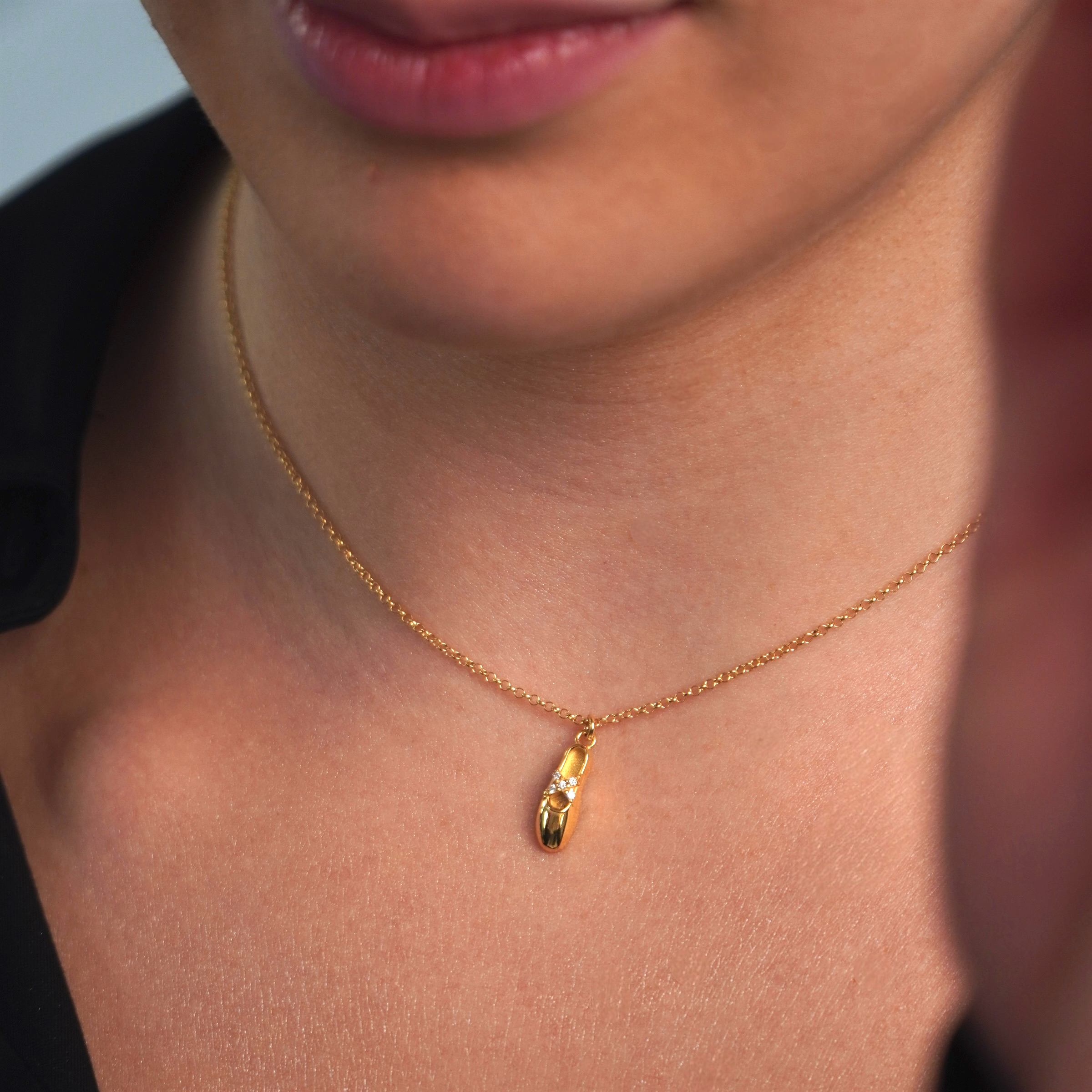 Złoty Naszyjnik Włoski Bucik Szczęścia | Talizman | Vivagem