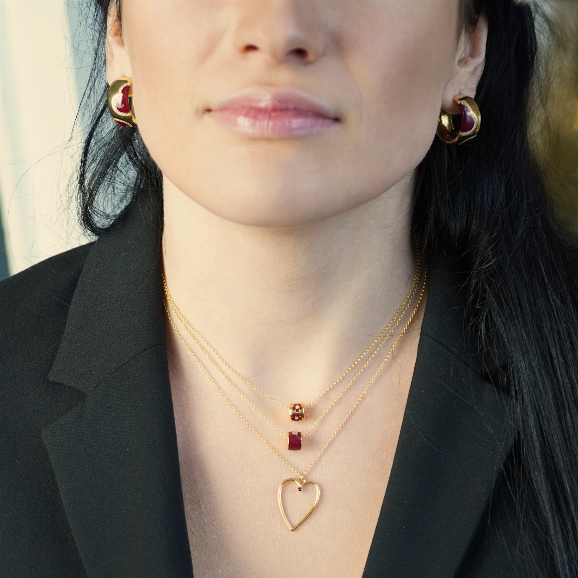 Złoty Naszyjnik Czerwona Szpulka Pasji | Talizman Miłości | Vivagem