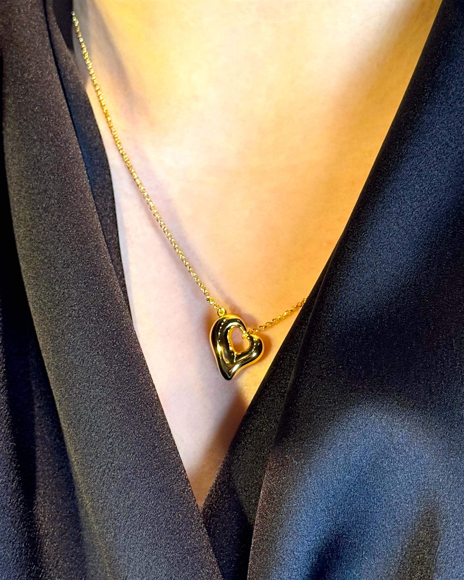 Złote Kolczyki Serca Rzeźbiarskie | Srebro 925 Pozłacane | Vivagem